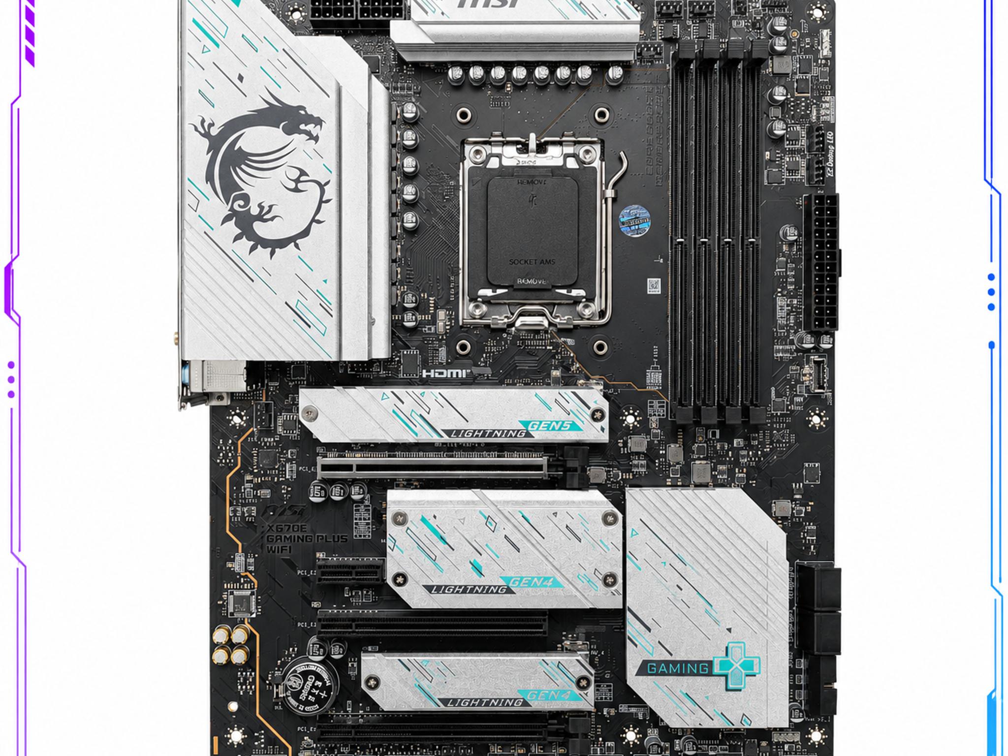 UPDATED BIOS MSI X670E GAMING PLUS WIFI AM5 DDR5 ATX Motherboard