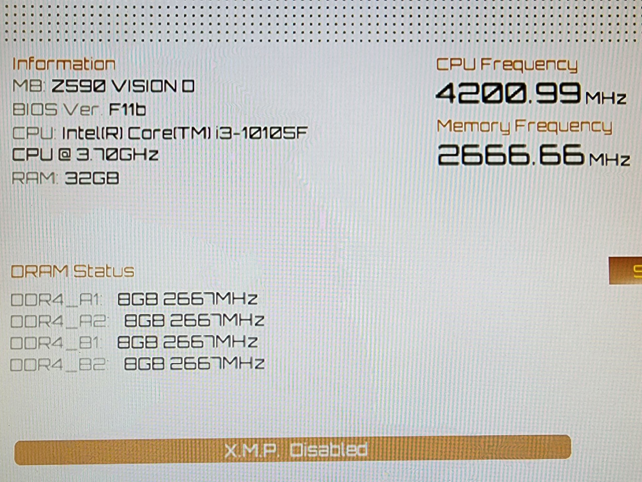 UPDATED BIOS Gigabyte Z590 Vision D WIFI DDR4 LGA 1200 ATX Motherboard