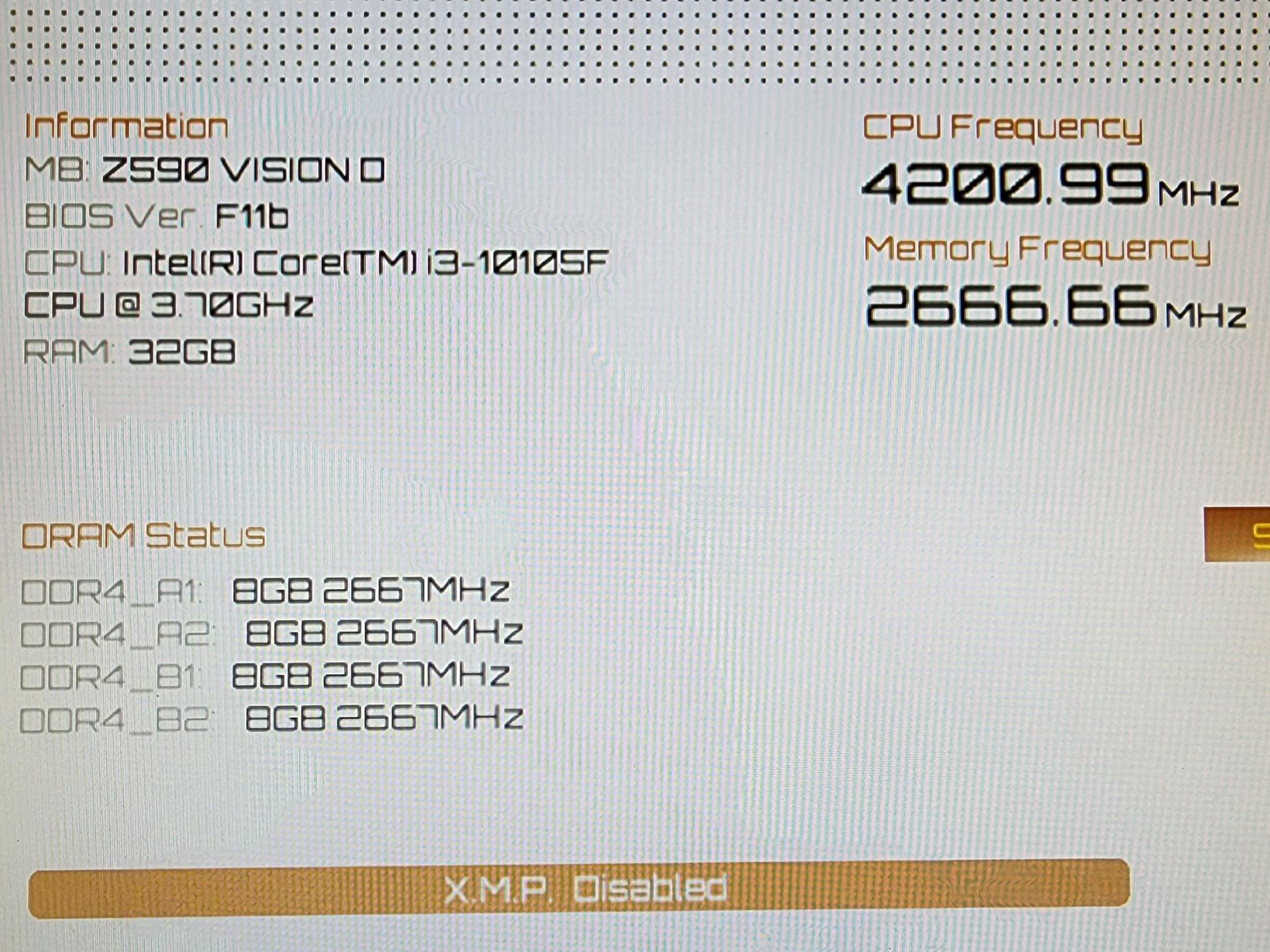 UPDATED BIOS Gigabyte Z590 Vision D WIFI DDR4 LGA 1200 ATX Motherboard