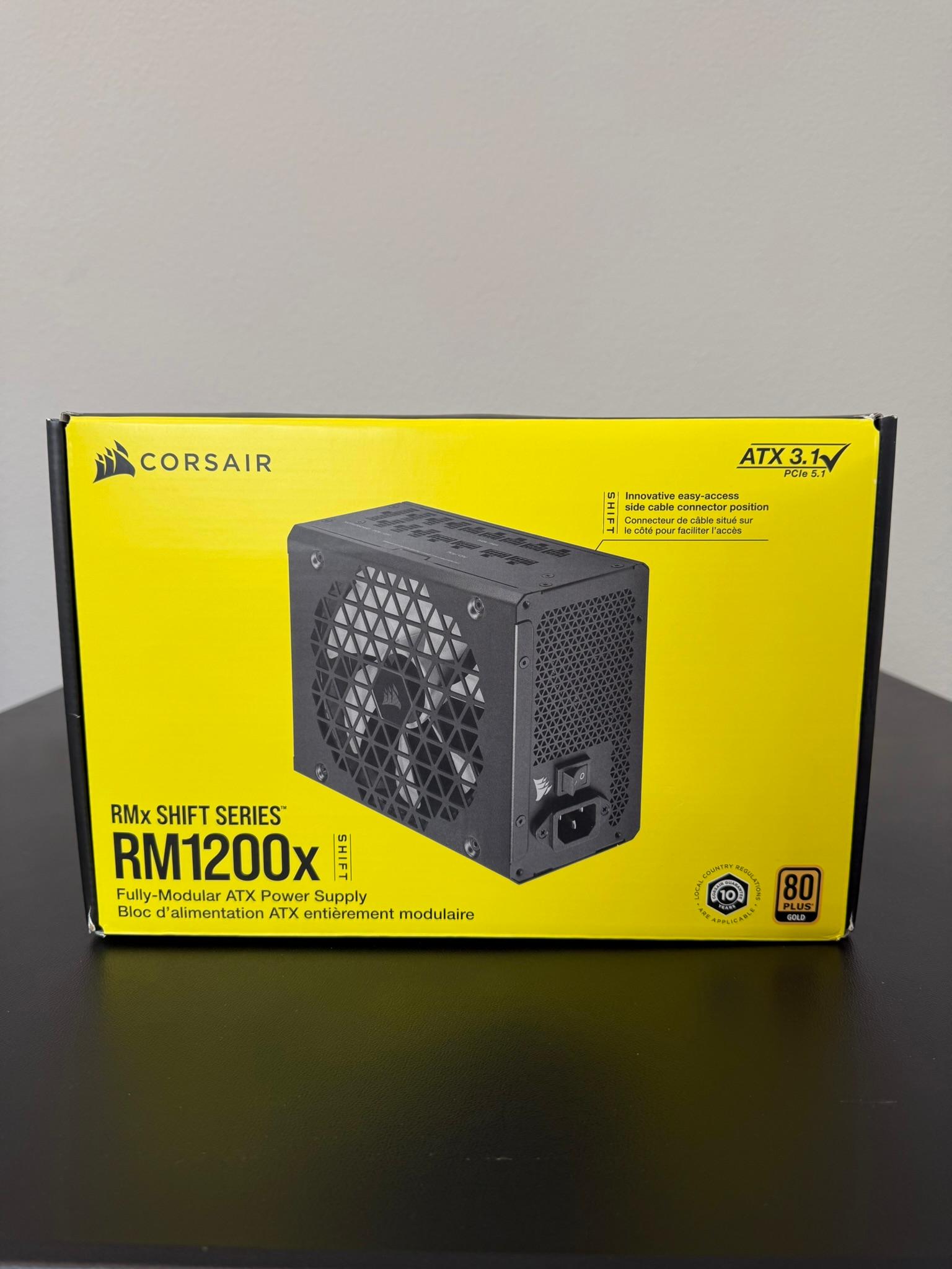 Corsair RM1200x SHIFT 1200W ATX 3.1 PSU | Box + All Cables | Mint Condition