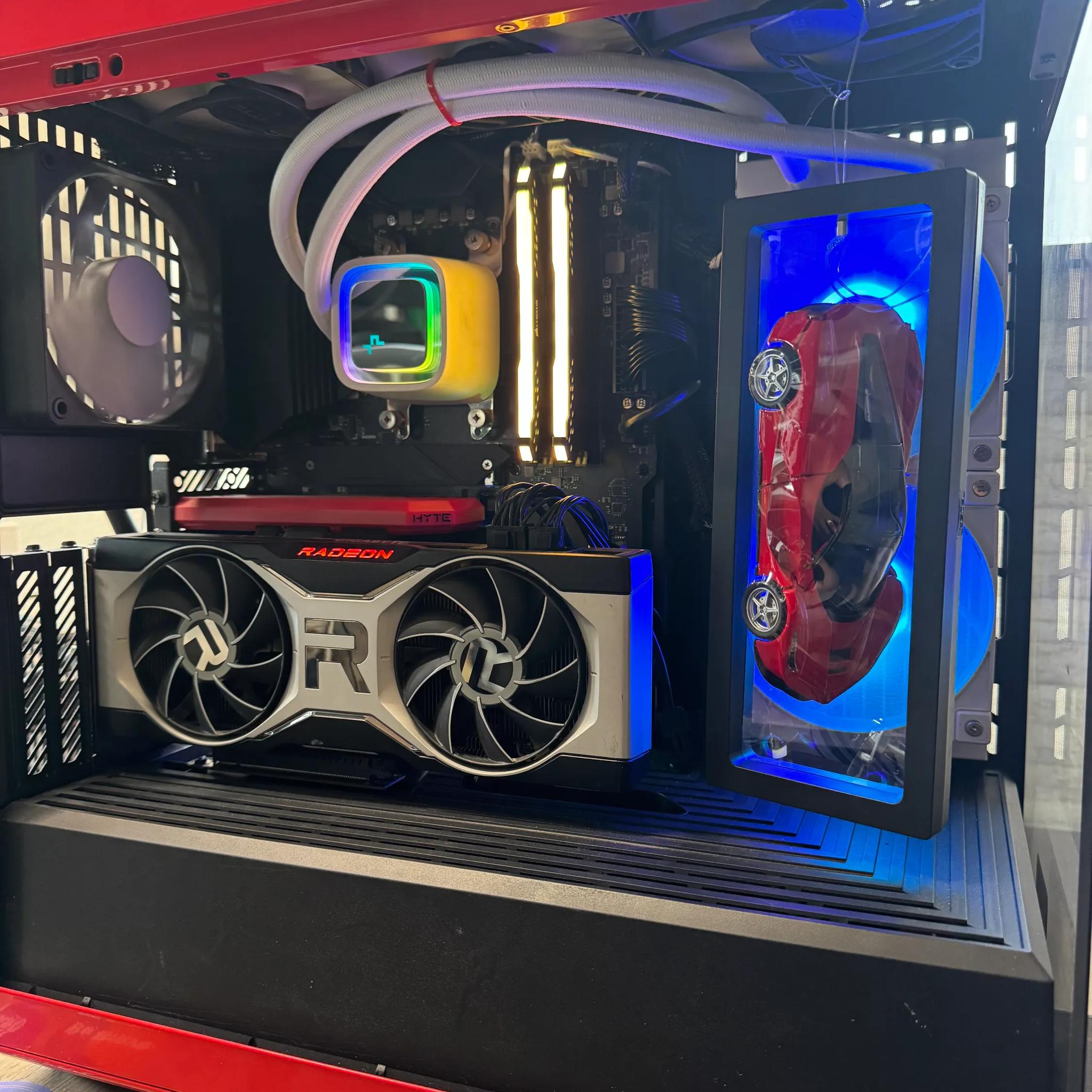 Ryzen 5 5600X | RX 6700 XT | 64GB RGB RAM | 2 TB NVMe | HYTE Y40 (Red Ferrari Theme)