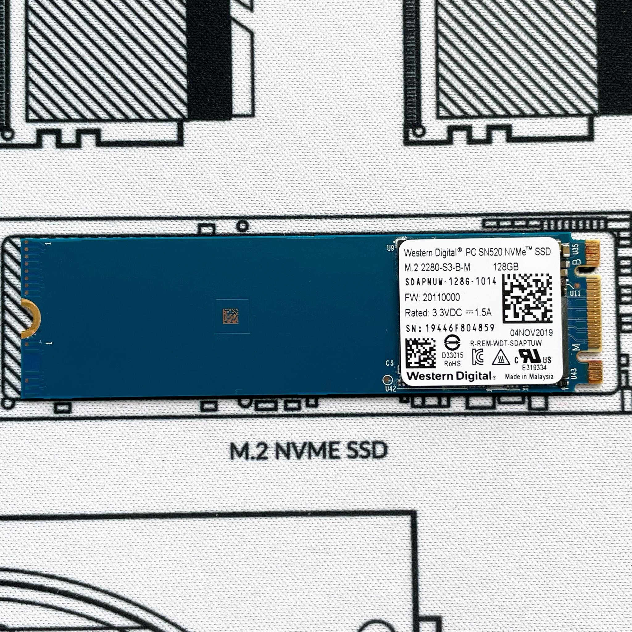 Western Digital SN520 128GB NVMe PCIe Gen3 x 2 M.2 2280 Internal M.2 SSD