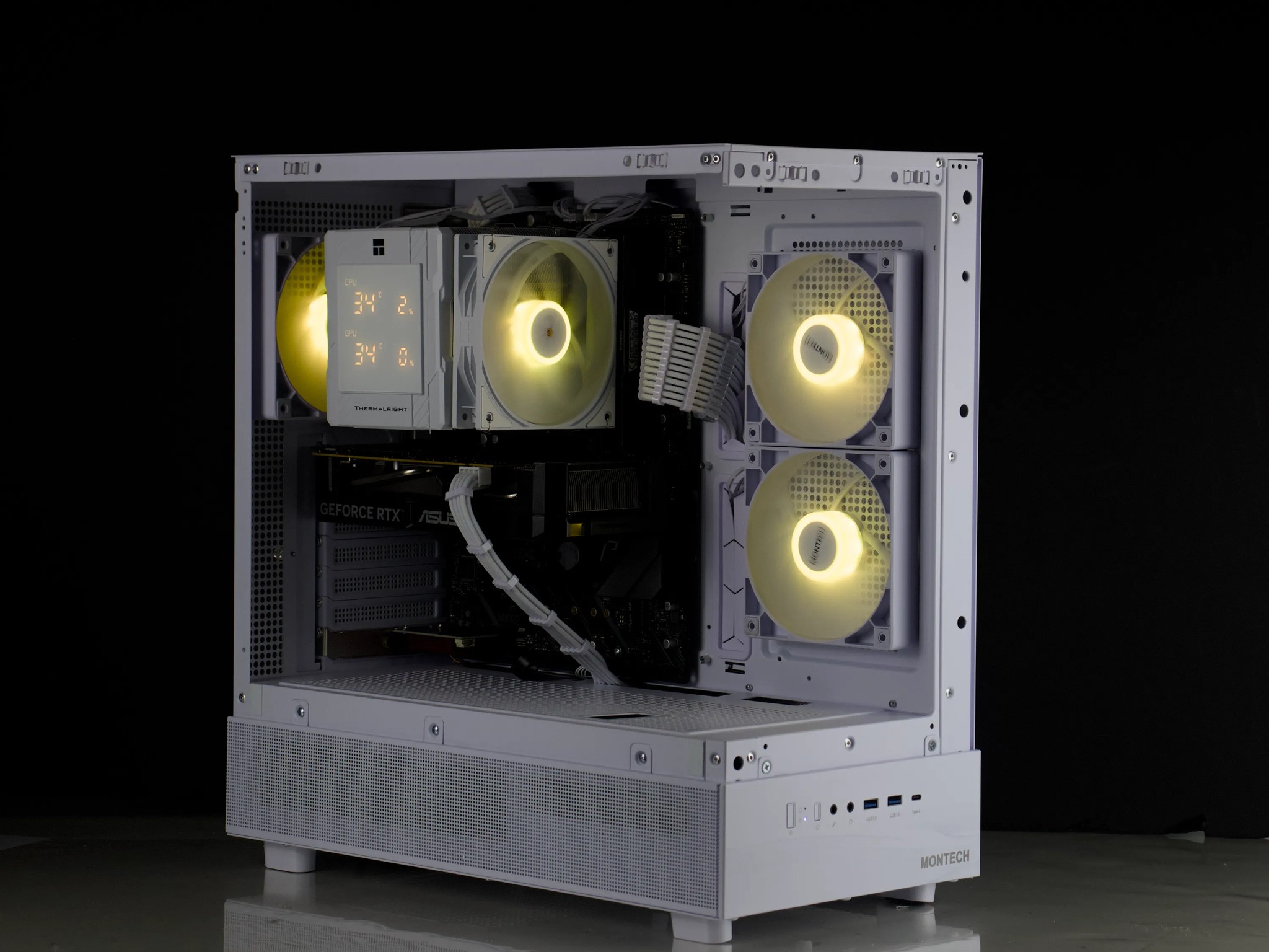 🤍💎White Gaming PC – RTX 5060, Ryzen 5 5600X, 32GB RAM, 1TB SSD - RGB, WiFi, LED Screen🤍💎