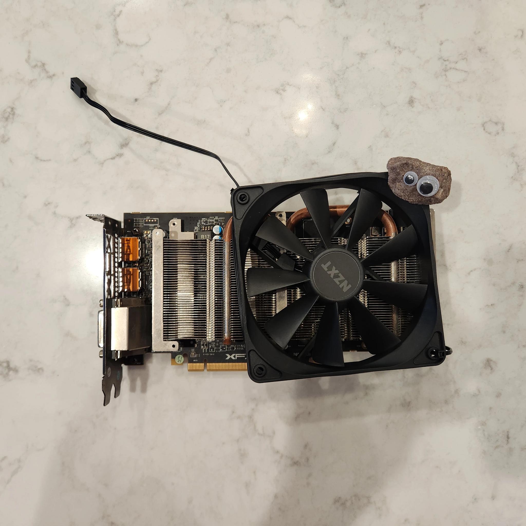 **READ** RX 470 4GB (XFX Passive Cooler) w/ 120mm case fan added - Working but AS-IS