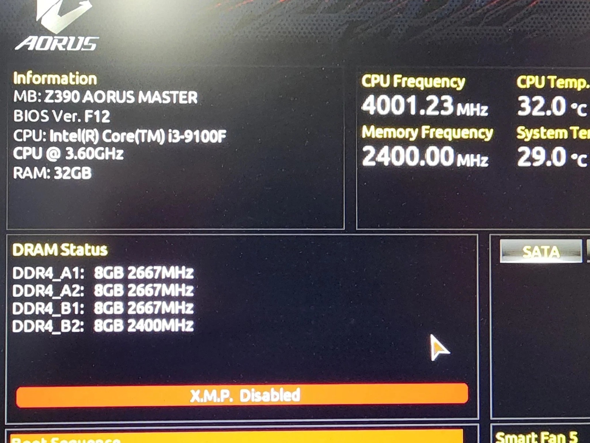 UPDATED BIOS GIGABYTE Z390 AORUS MASTER WIFI DDR4 LGA1151 ATX MOTHERBOARD