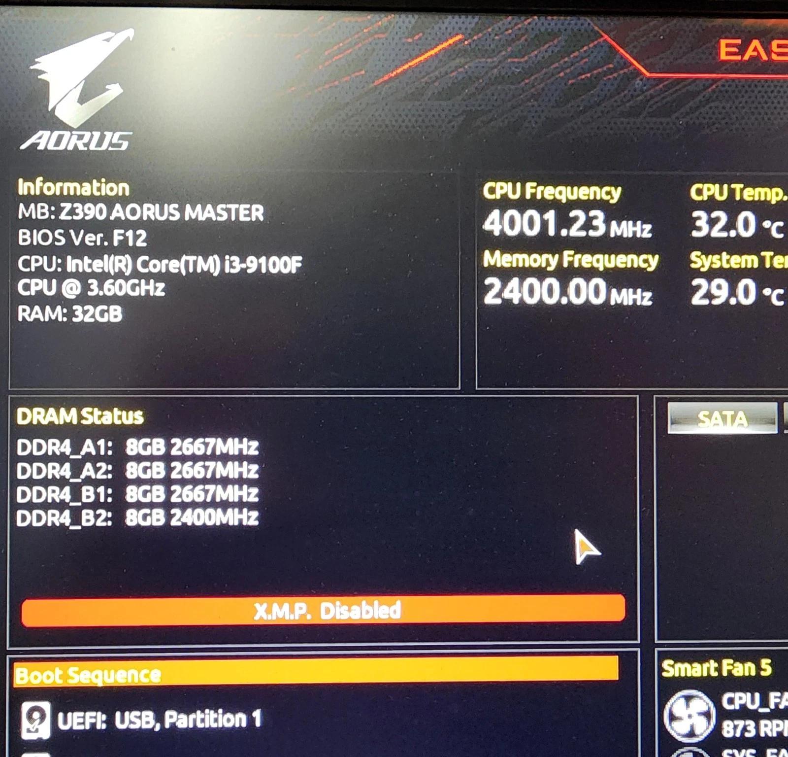 UPDATED BIOS GIGABYTE Z390 AORUS MASTER WIFI DDR4 LGA1151 ATX MOTHERBOARD