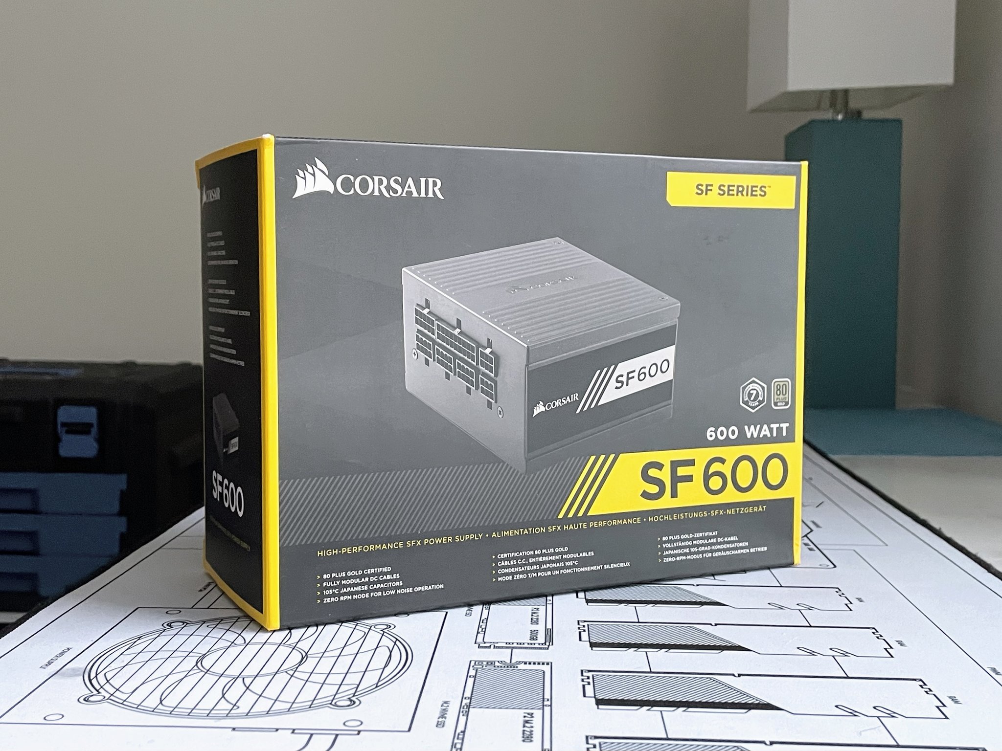 Corsair SF600 80+ Gold 600w SFX PSU Power Supply w/ All Original Cables