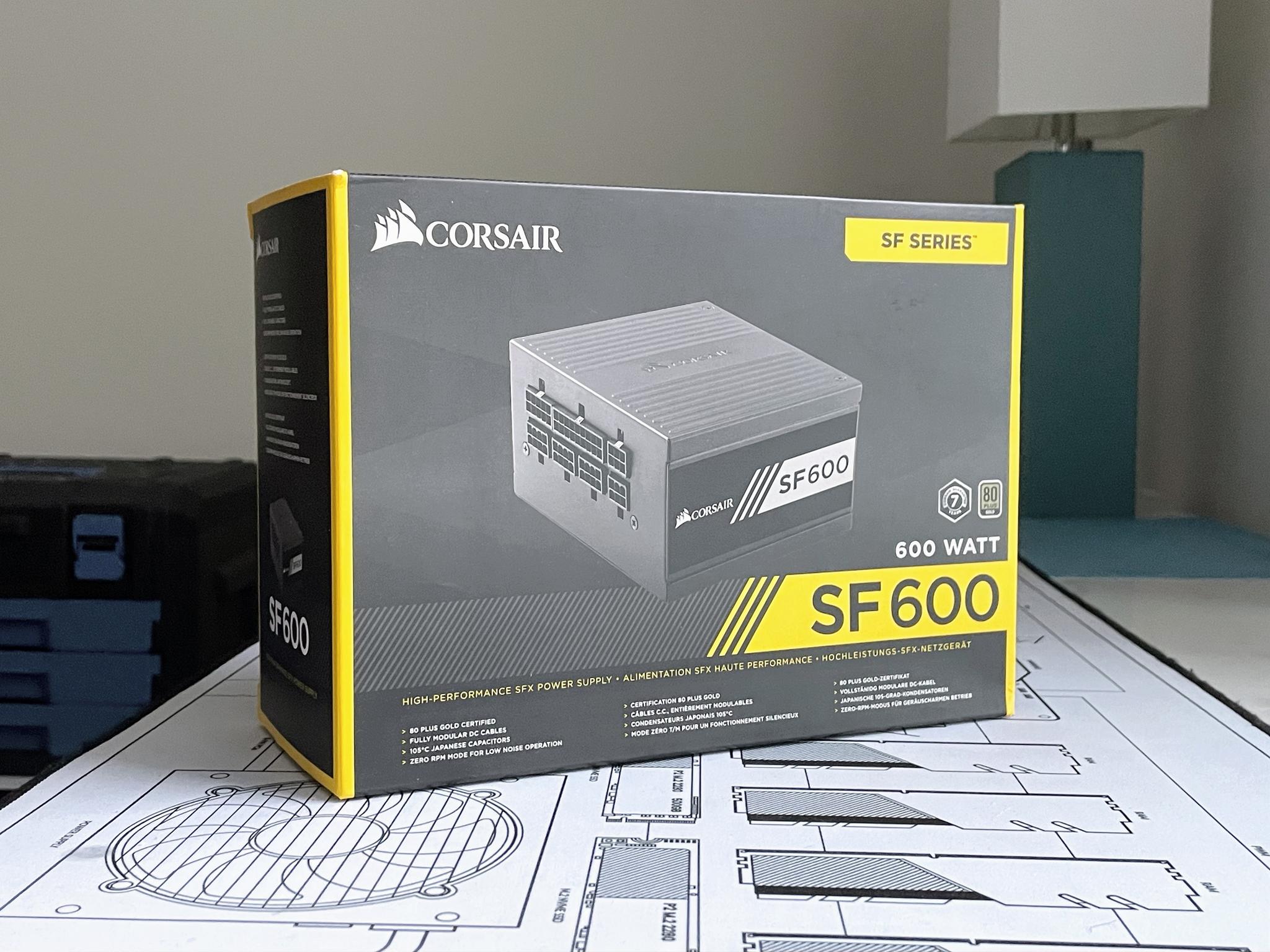Corsair SF600 80+ Gold 600w SFX PSU Power Supply w/ All Original Cables