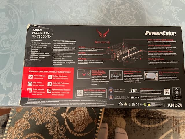 PowerColor AMD Radeon RX 7900 XTX Red Devil Overclocked Triple Fan 24GB GDDR6 PCIe 4.0 Graphics Card