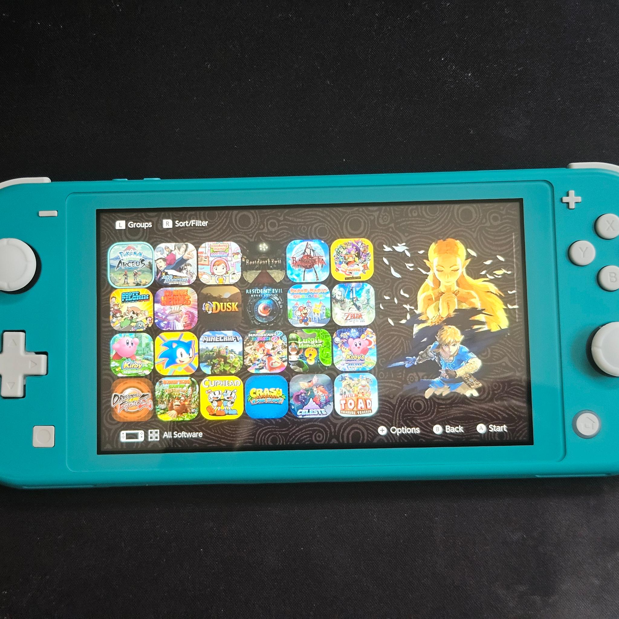 Modded Switch Lite with 256GB SD Card and Picofly