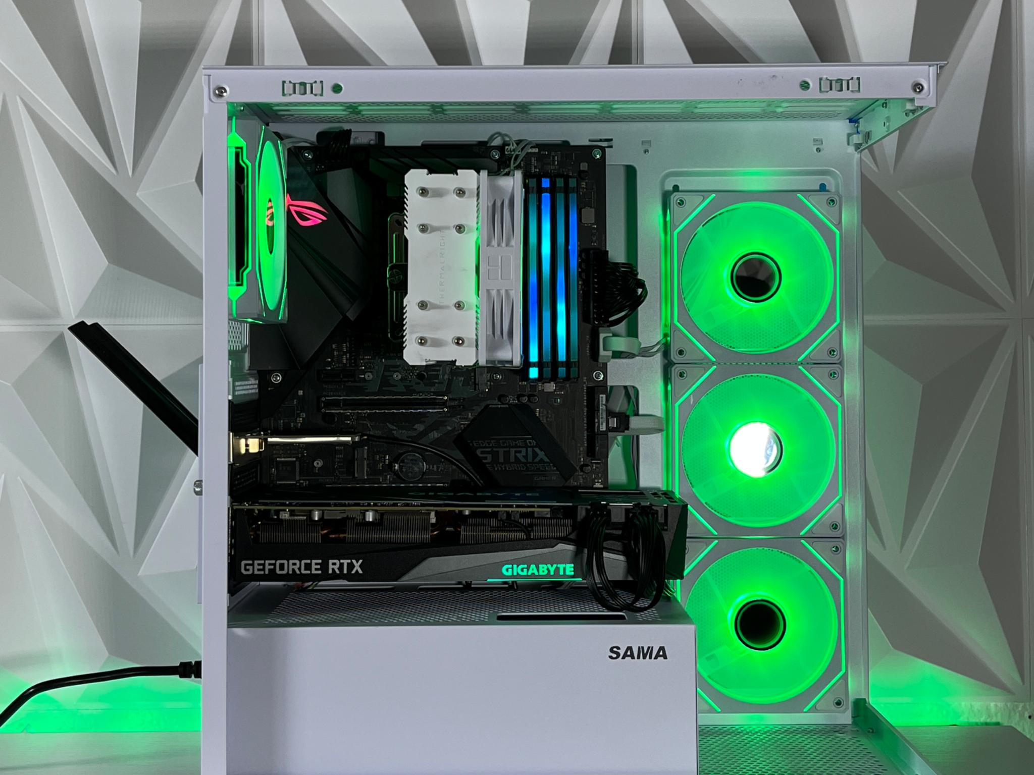 RTX 3070 OC, Ryzen 7 3700X, 32GB RAM | White RGB Gaming Computer