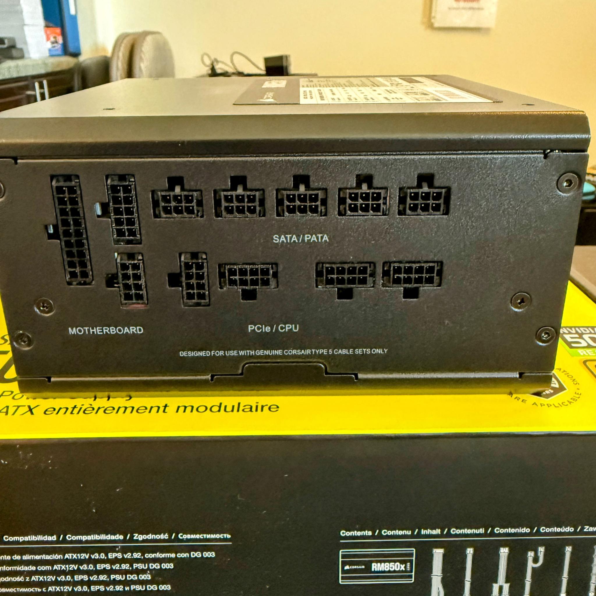 Corsair RM850x Shift 850W 80+ Gold Fully Modular PSU (2025, Lightly Used)