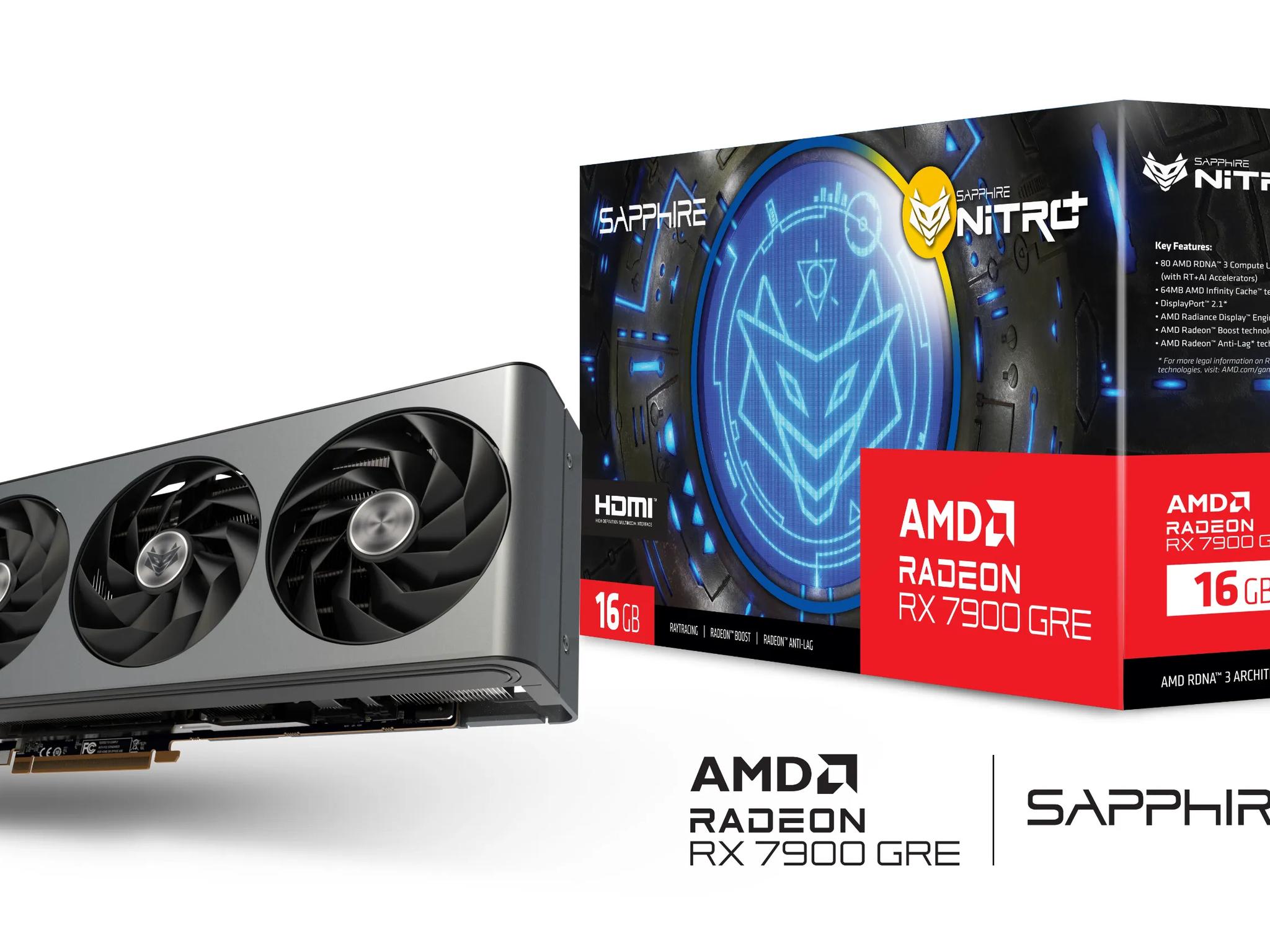 Sapphire Nitro+ AMD Radeon RX 7900 GRE 16GB GDDR6 Gaming GPU - New, Sealed, High Demand