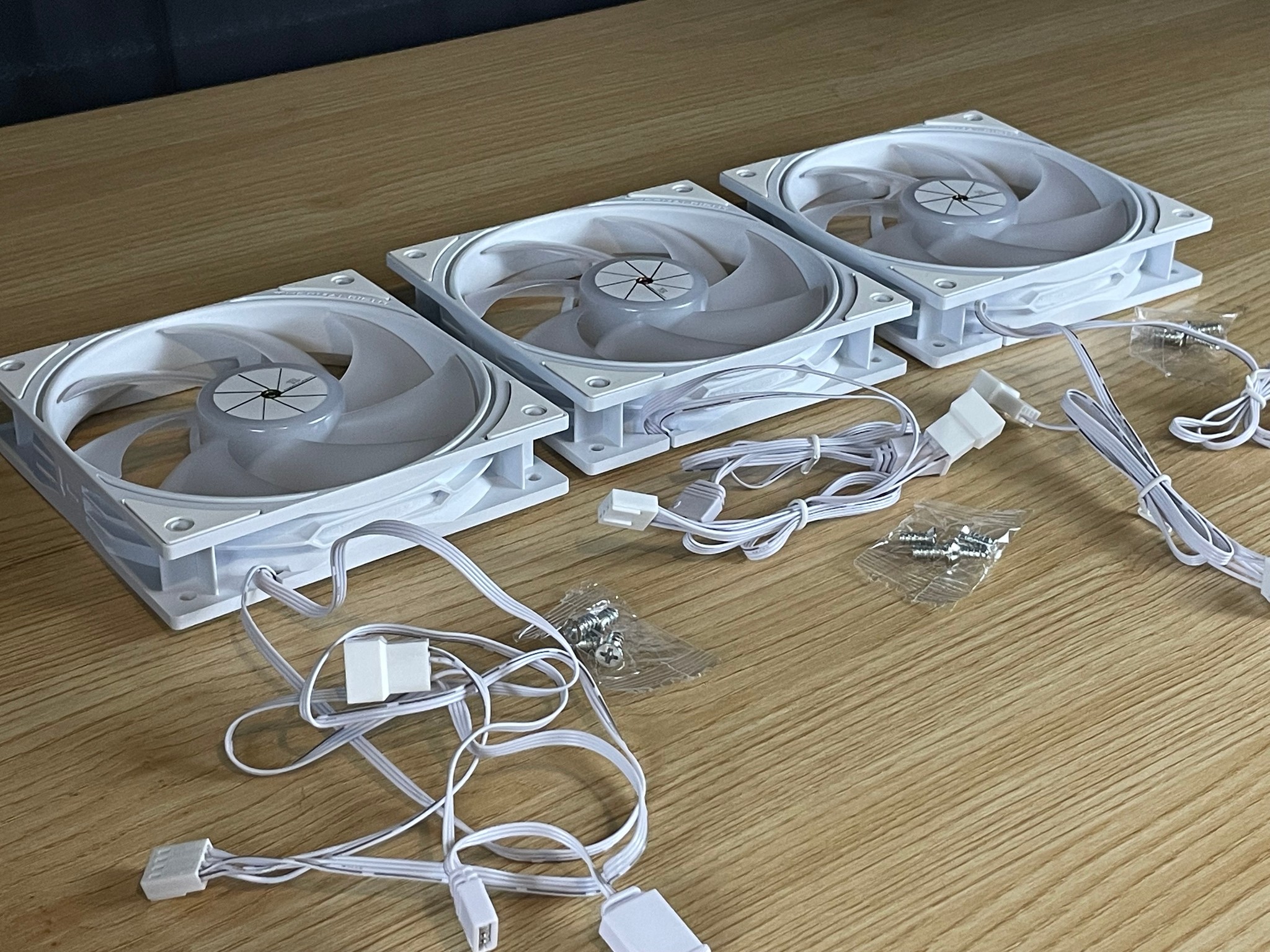 Lot of 3 Thermalwright White 120mm ARGB Fans