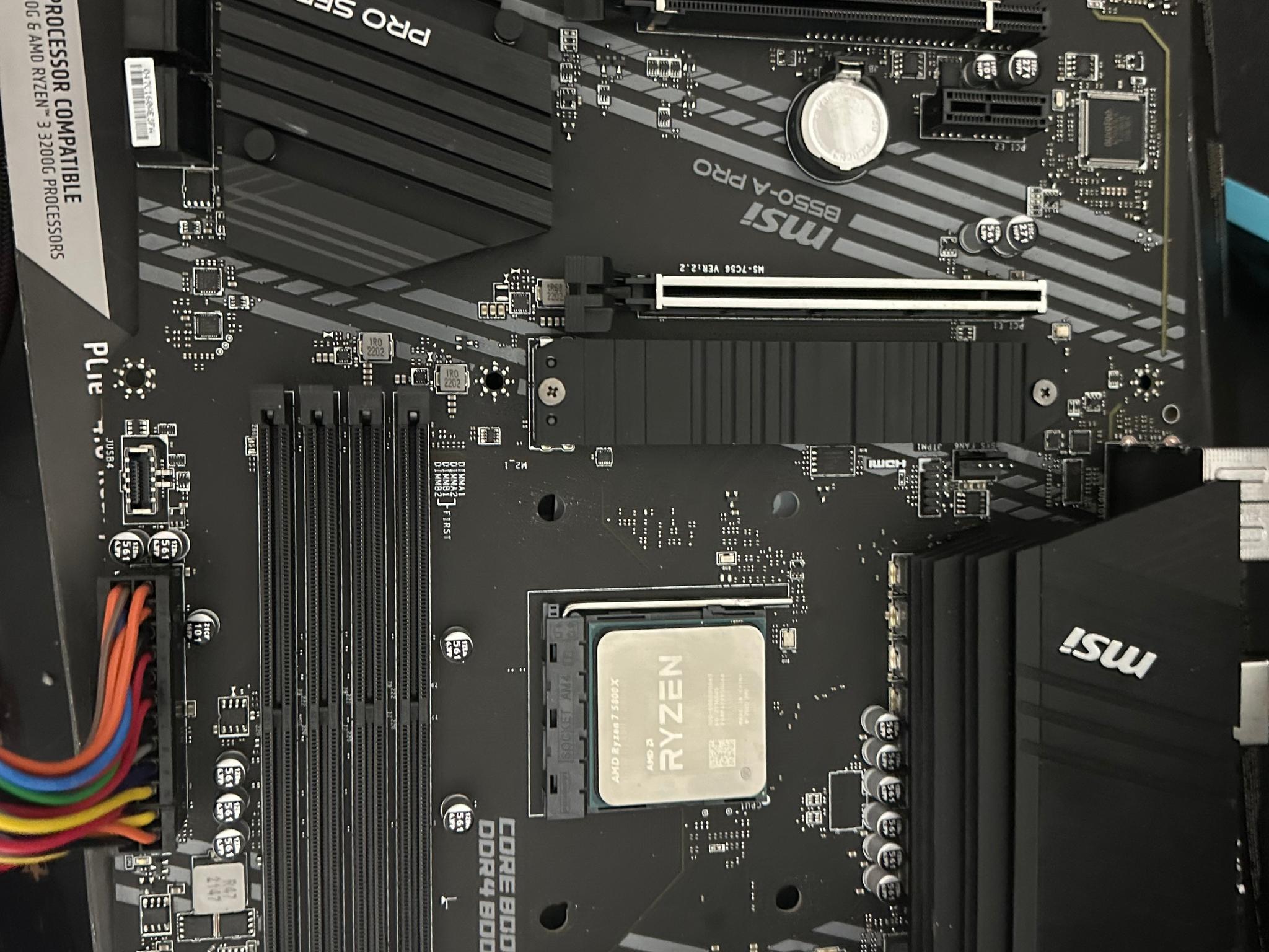 Ryzen 5800X MSI B550-A Pro Bundle No Ram