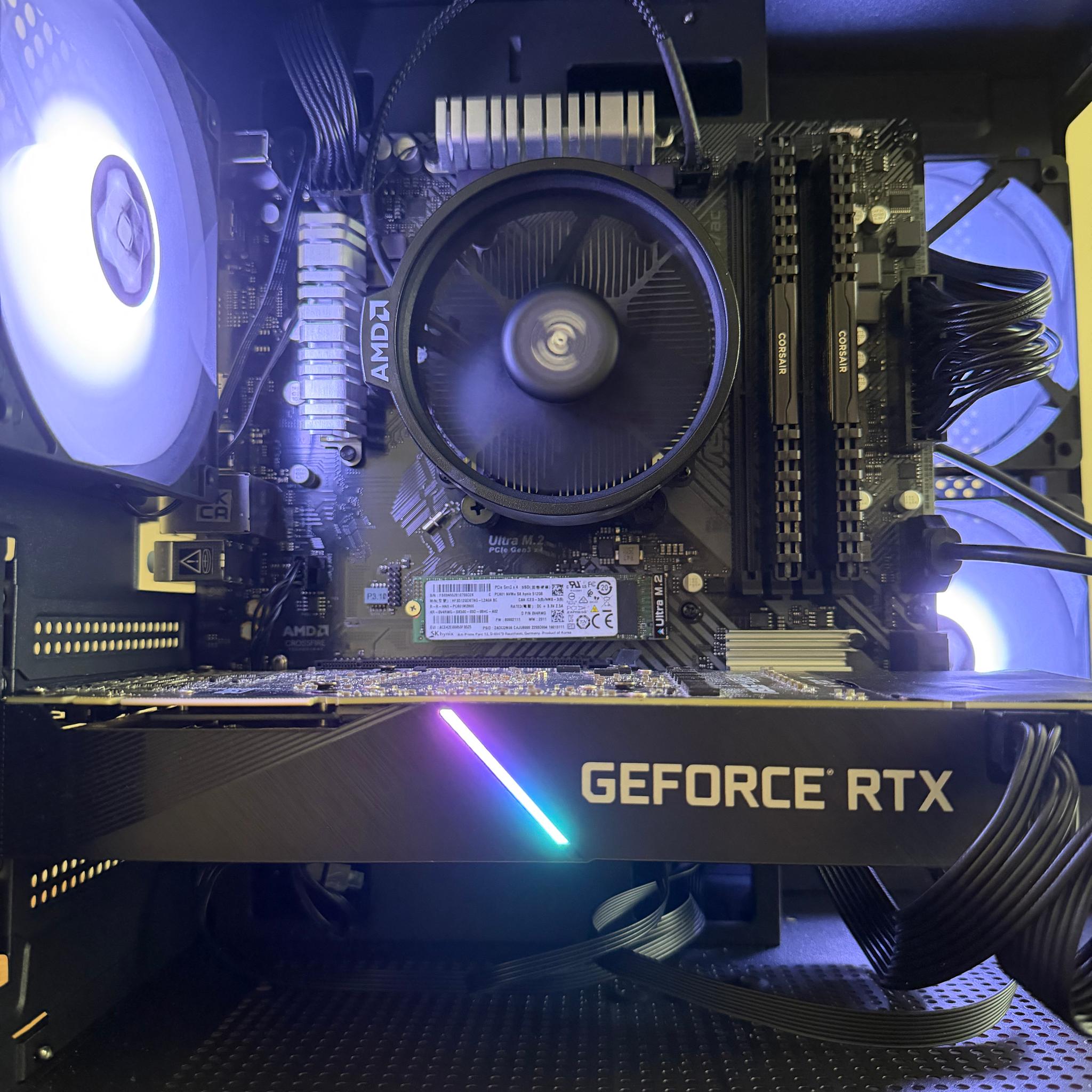 Black Gaming PC RTX 2070 Super | Ryzen 5 | RGB | Ready to Play
