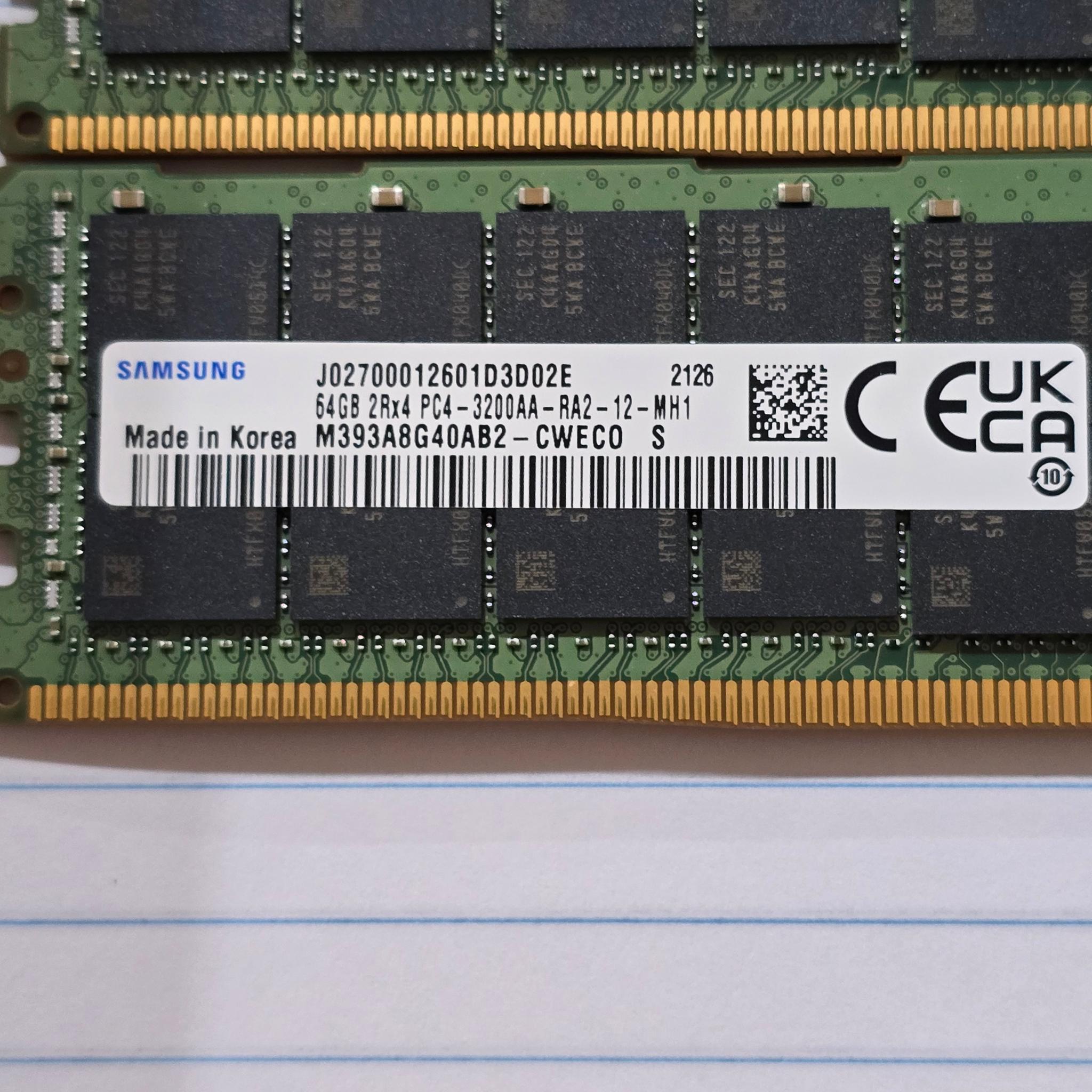 Samsung 512GB DDR4-3200 ECC Registered Memory