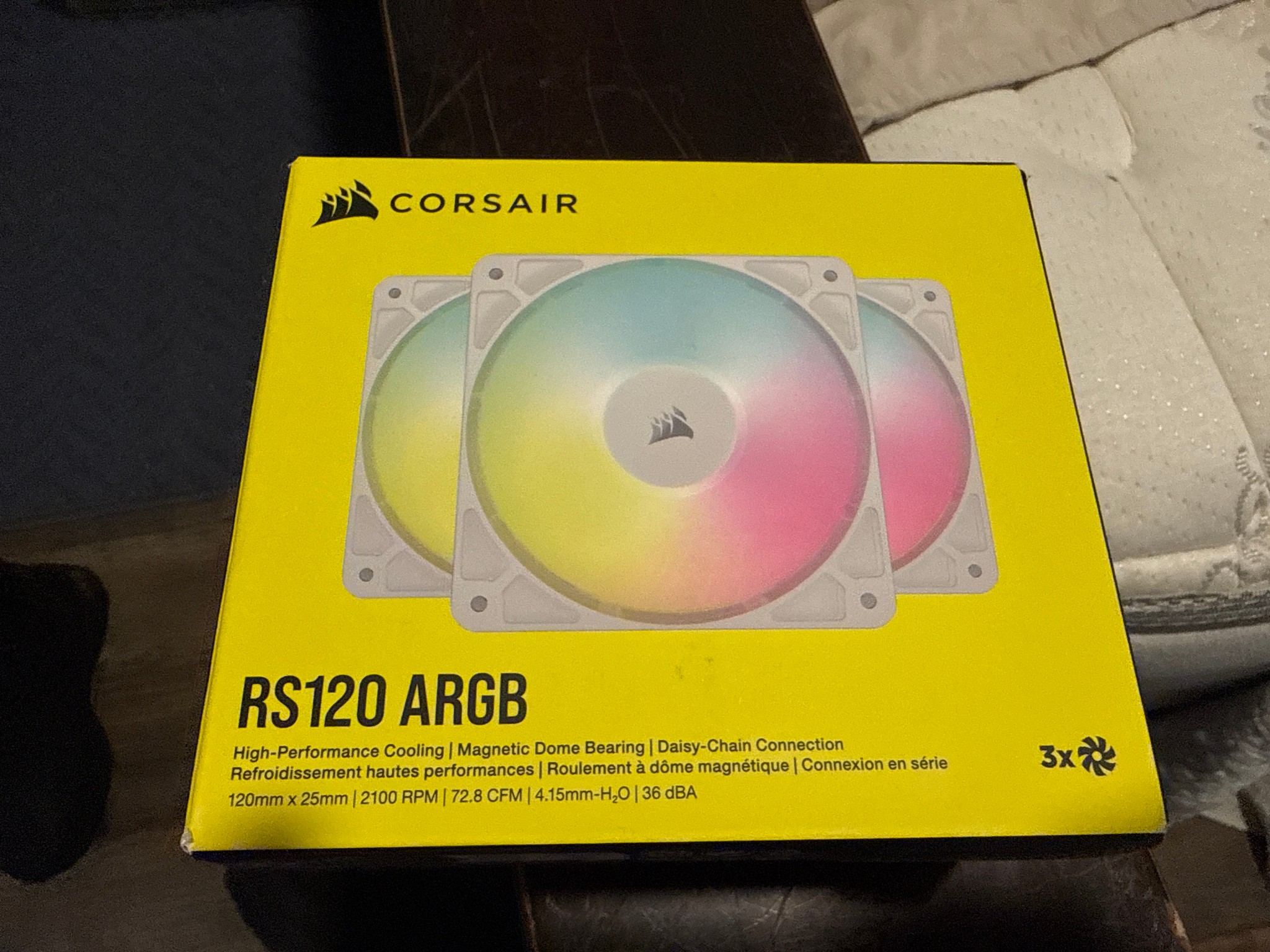 corsair rs120 ARGB White (3-Pack) 120mm case fabs