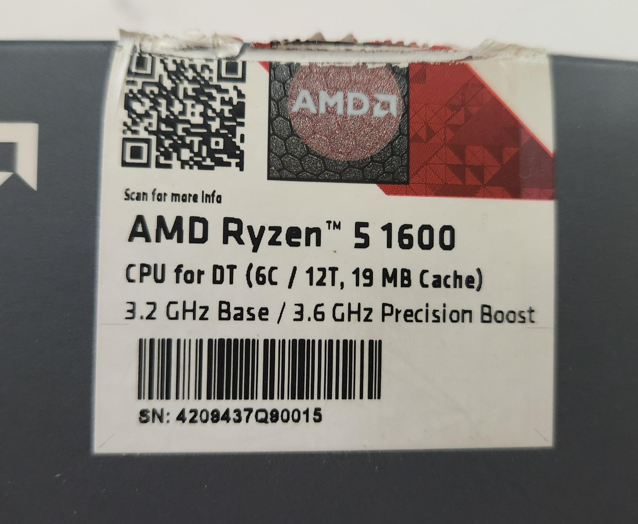 AMD Ryzen 5 1600AF AM4 6c/12t