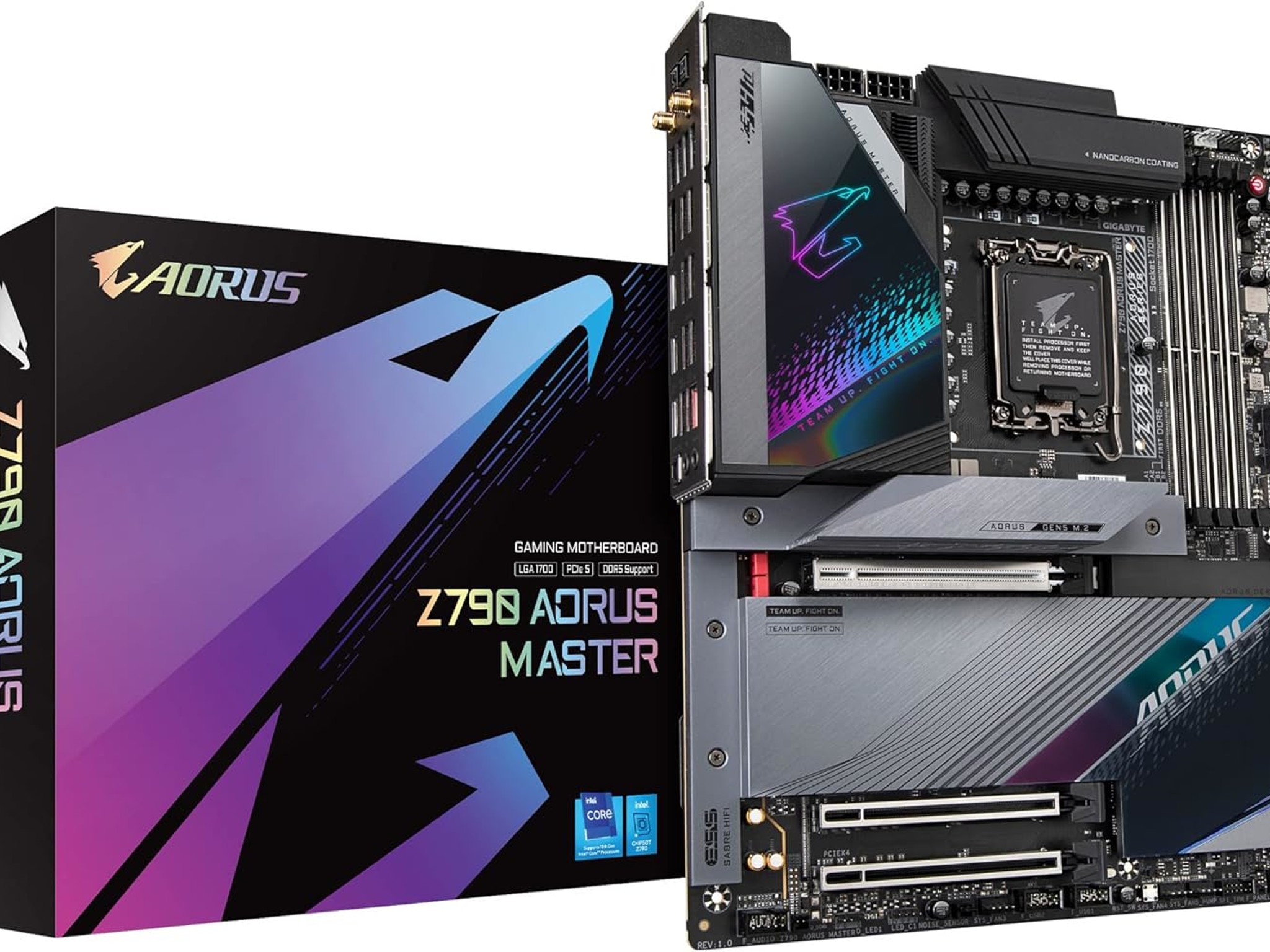 GIGABYTE Z790 AORUS Master EATX Motherboard with DDR5, PCIe 5.0, WiFi 6E, 10GbE LAN, Q-Flash Plus