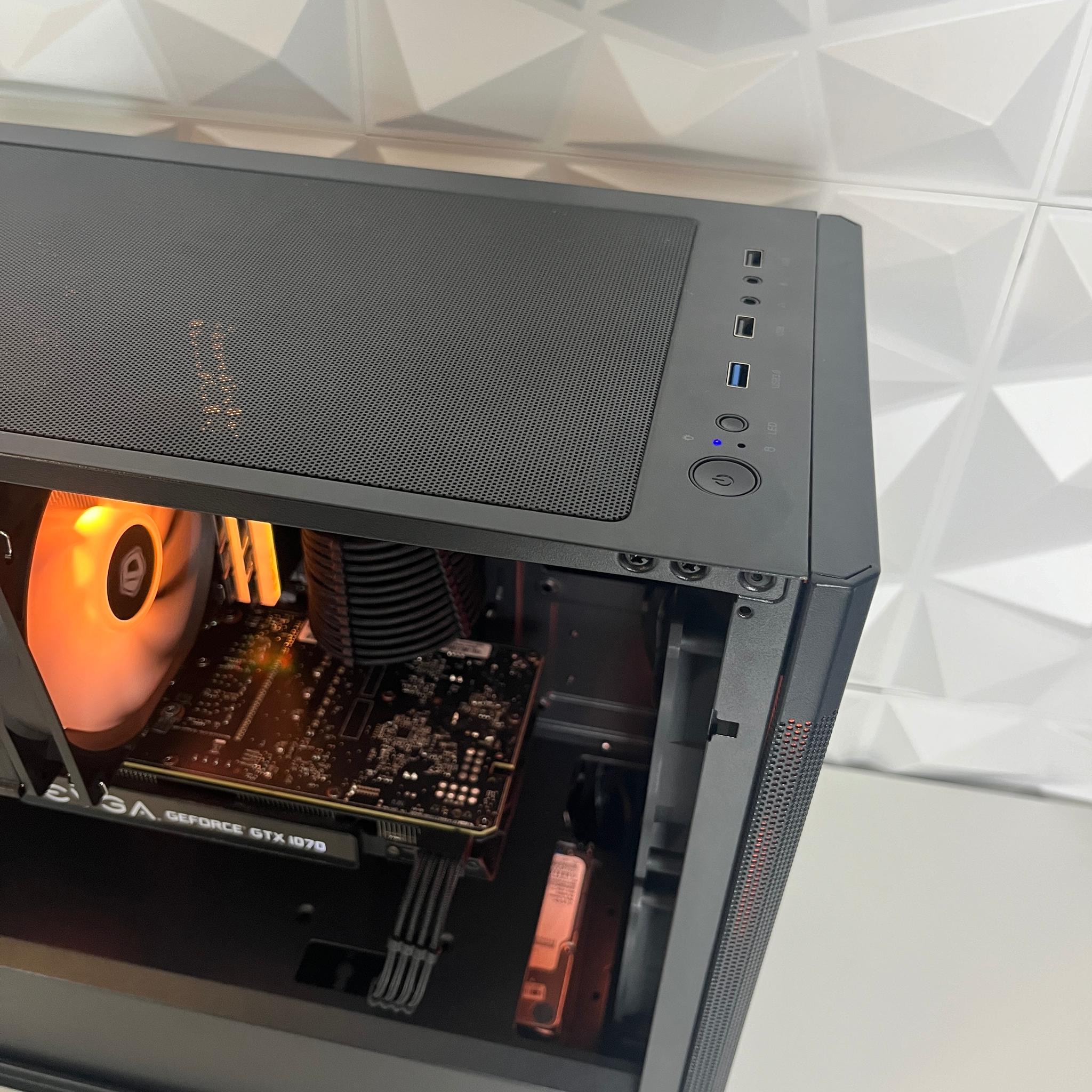 Black RGB Gaming PC | Ryzen 5 2600x + GTX 1070 8GB