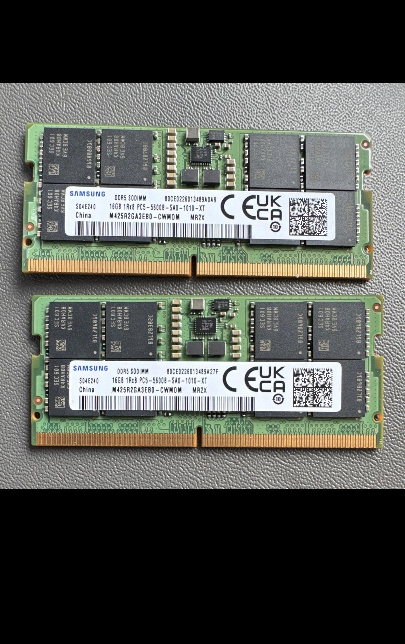 Samsung 32GB (2x16GB) DDR5 5600MHz SODIMM Laptop RAM | Jawa