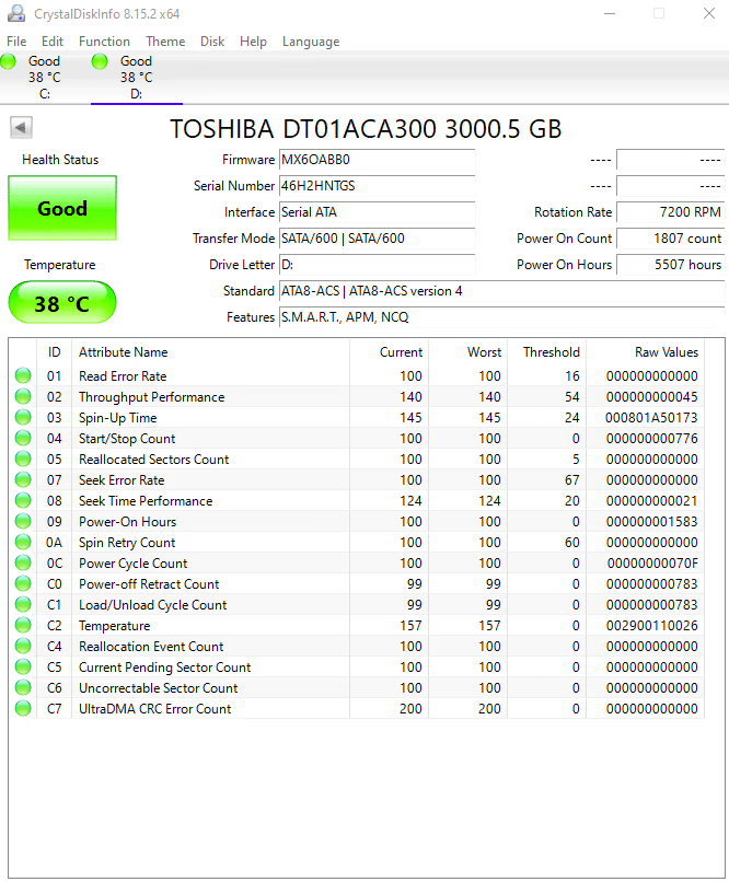 3TB Toshiba 7,200RPM Internal 3.5" Hard Drive
