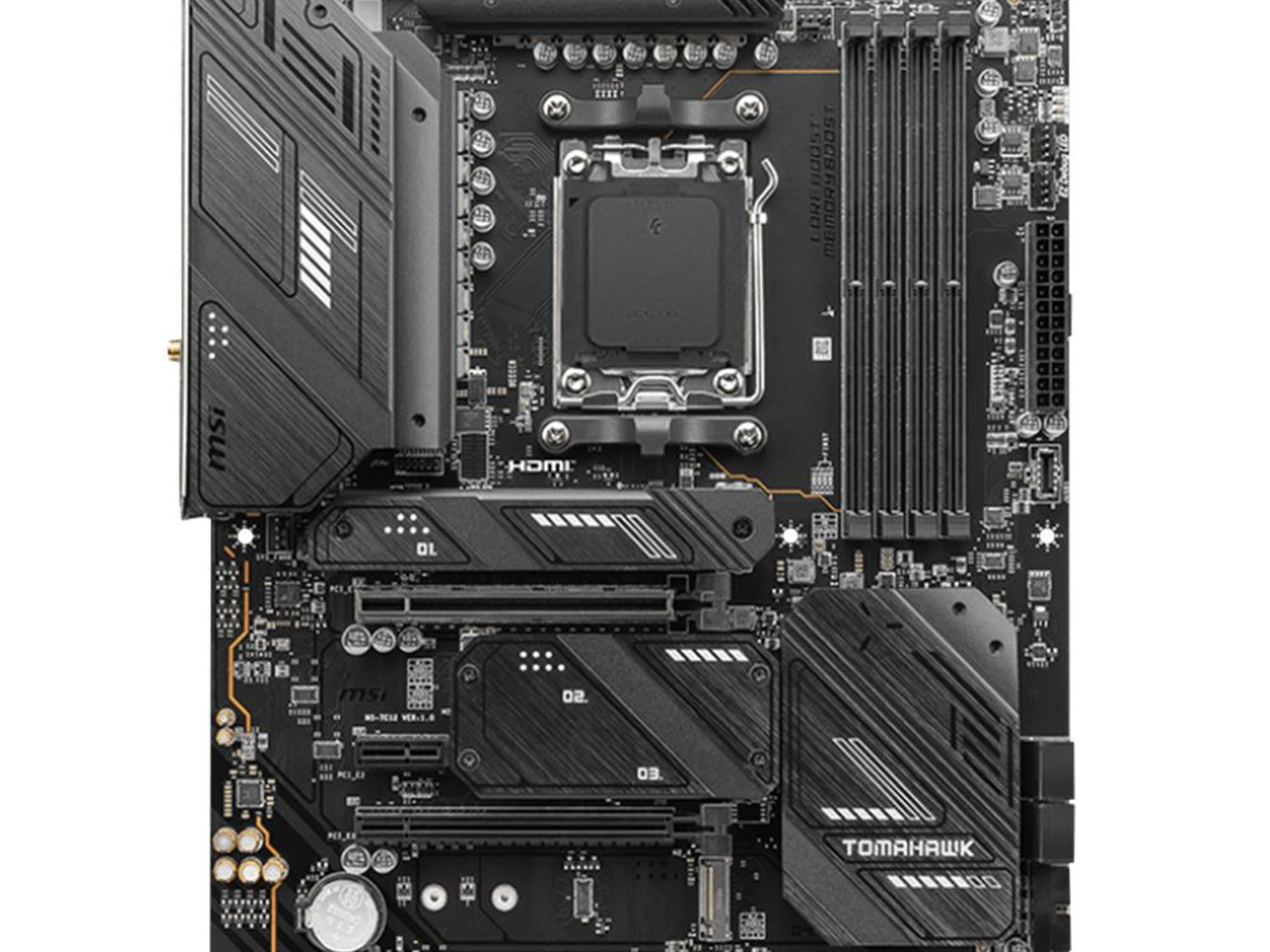 AMD Ryzen 7 9800X3D + MSI X670E MAG Tomahawk WiFi AMD AM5 ATX Motherboard + 32GB GSKILL DDR5 RAM