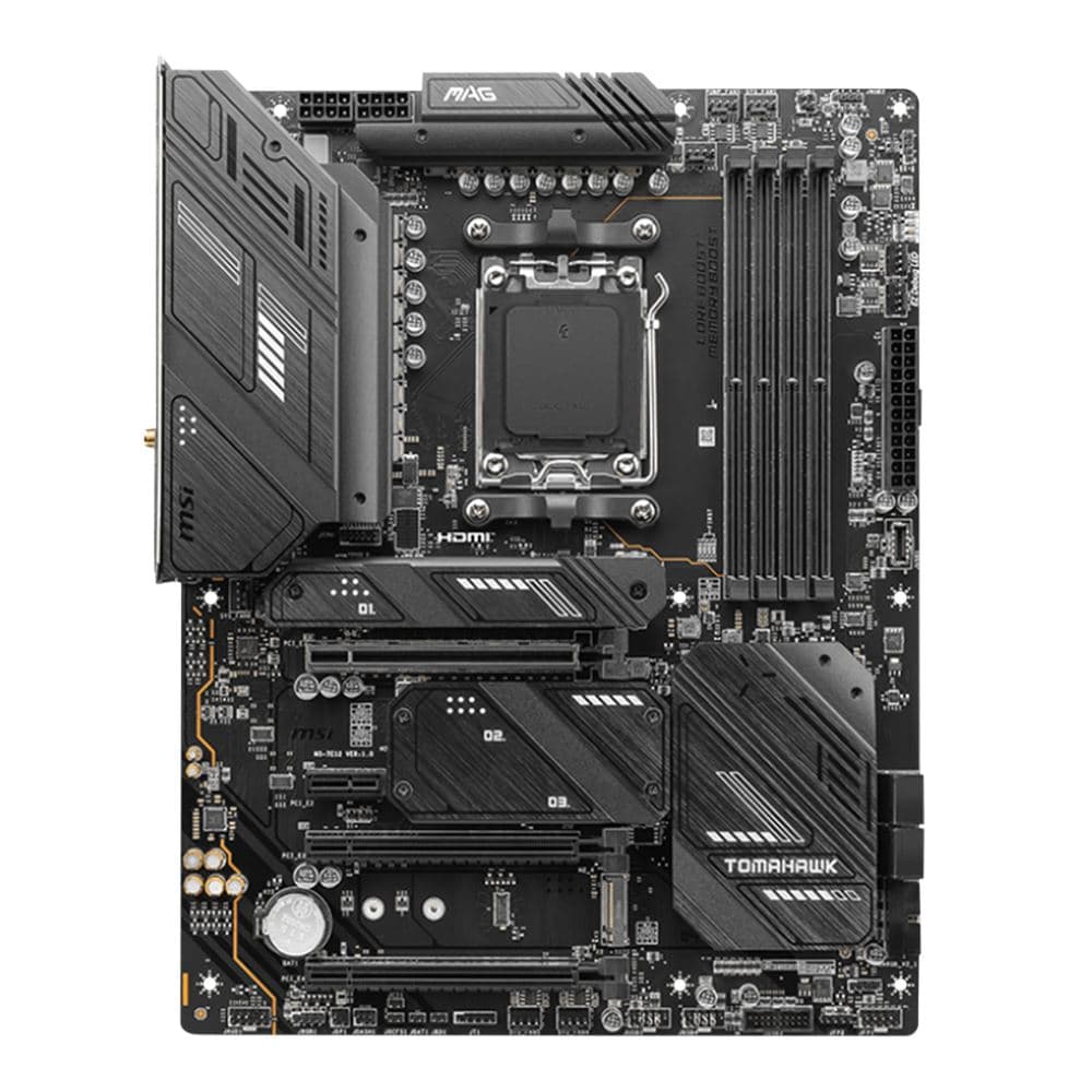 AMD Ryzen 7 9800X3D + MSI X670E MAG Tomahawk WiFi AMD AM5 ATX Motherboard + 32GB GSKILL DDR5 RAM