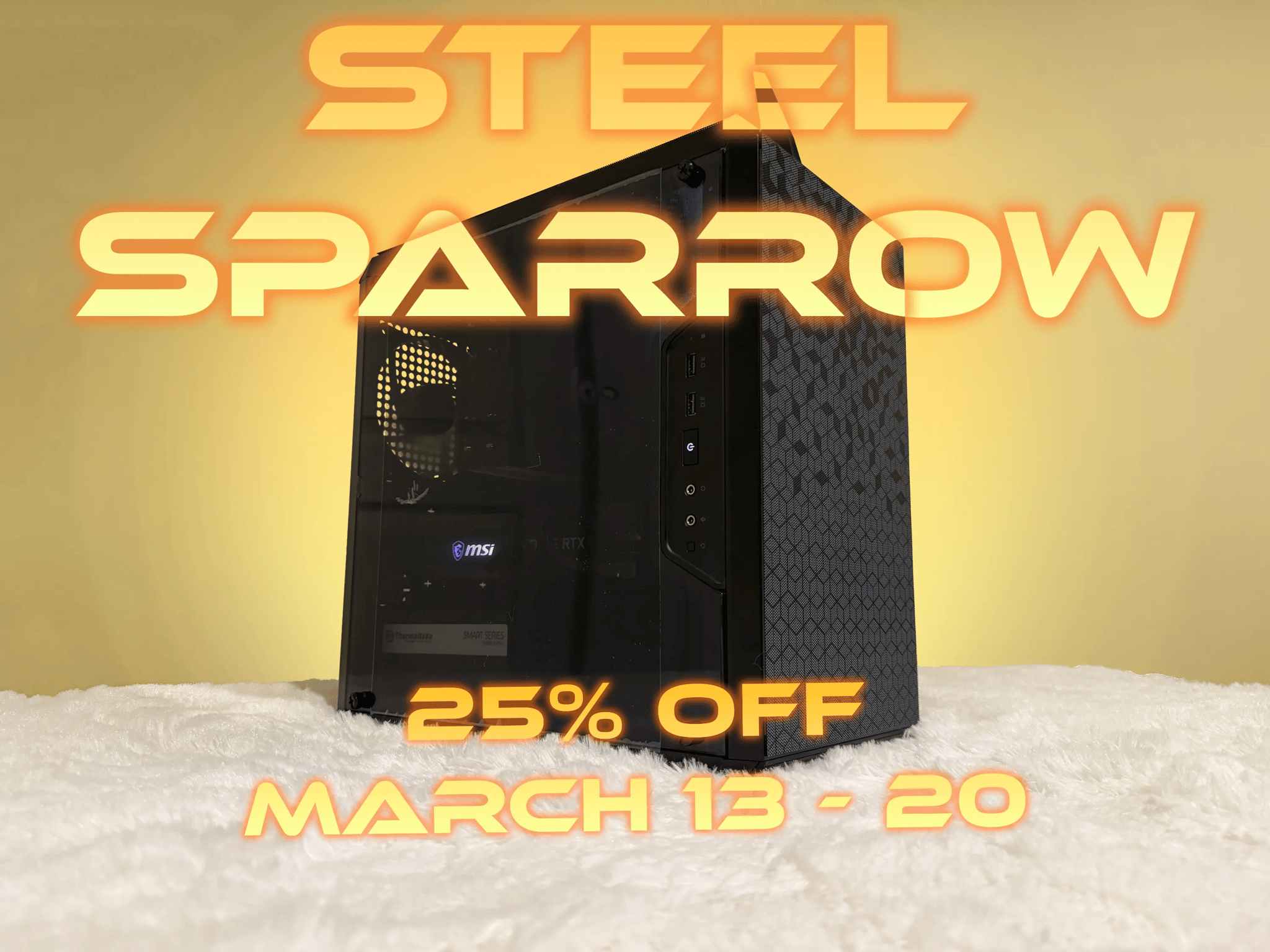 1080p Gaming PC - Steel Sparrow | Ryzen 5 7600X & RTX 3060 12 GB | 32GB DDR5 | 1TB NVME SSD | 600W