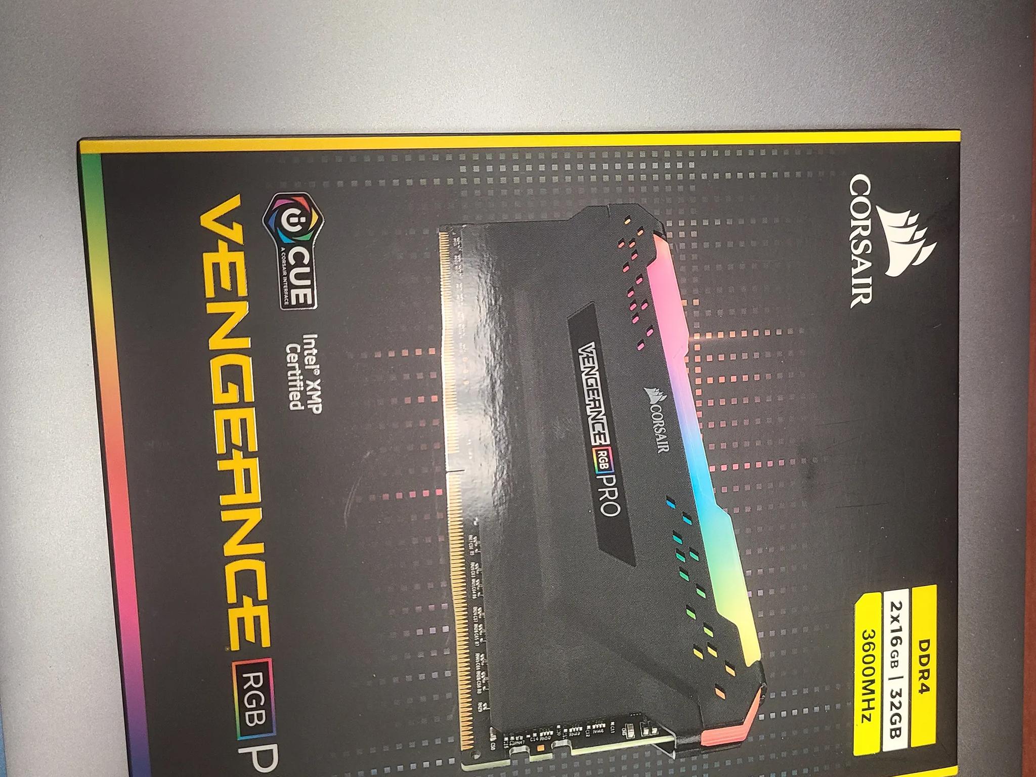 CORSAIR Vengeance RGB Pro 32GB (2 x 16GB) 288-Pin PC RAM DDR4 3600 (PC4 28800) Desktop Memory Model