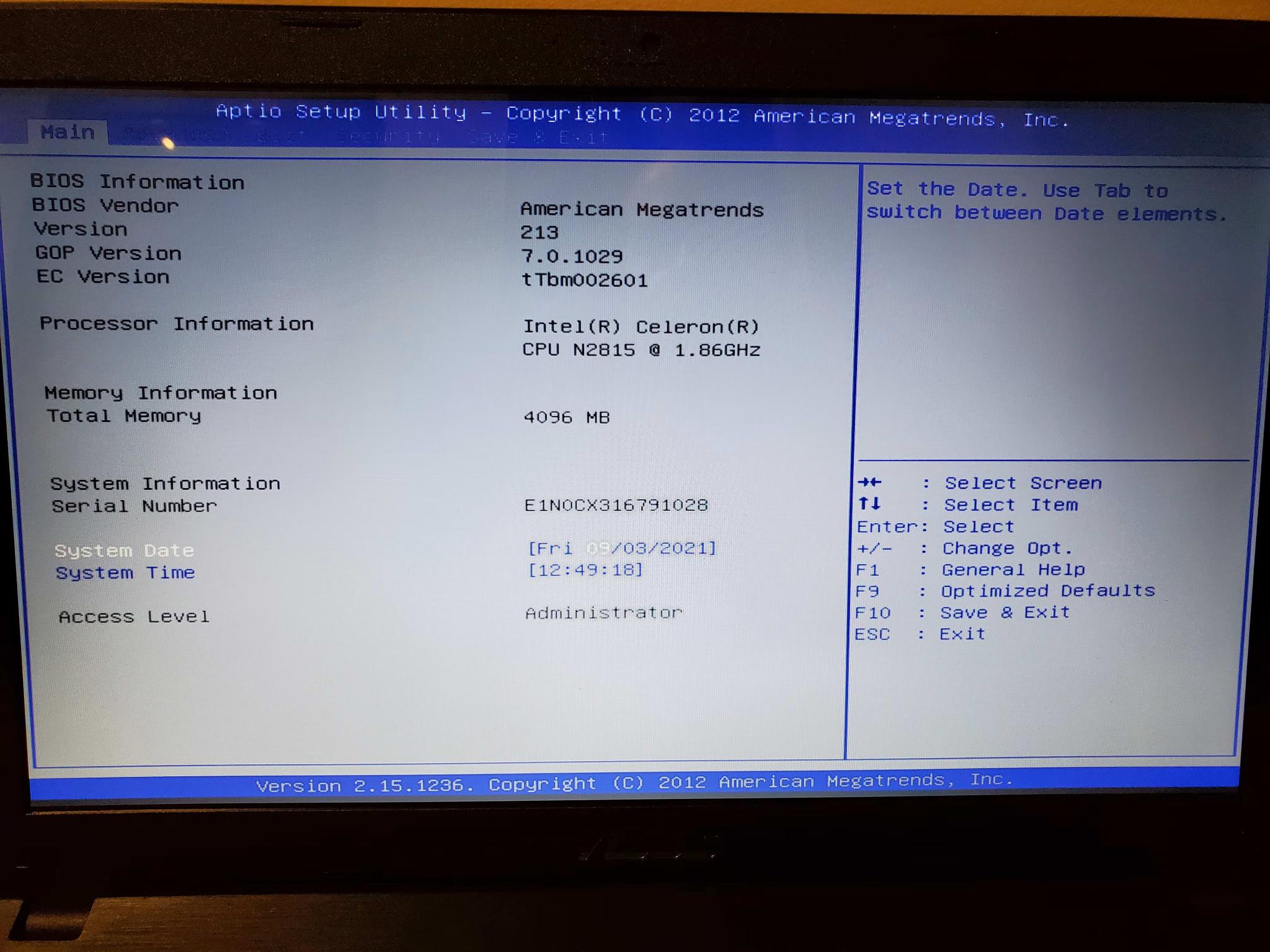 Asus X551M 15.6" Laptop Celeron N2815 1.86Ghz 4gb Ram
