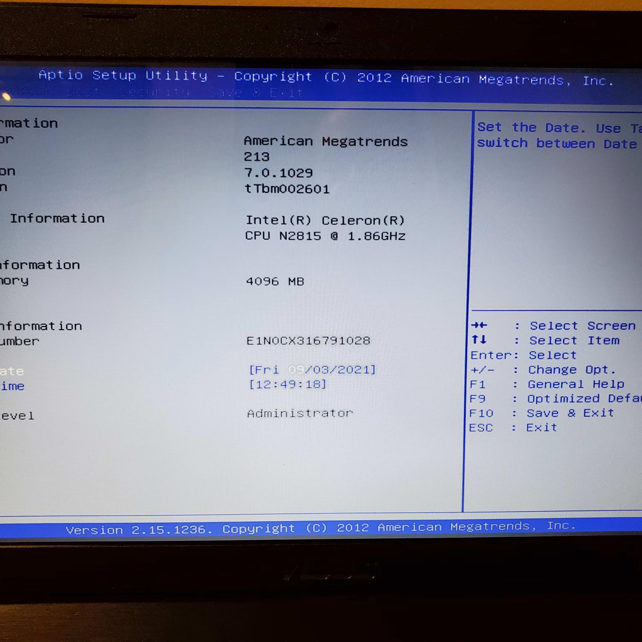 Asus X551M 15.6" Laptop Celeron N2815 1.86Ghz 4gb Ram