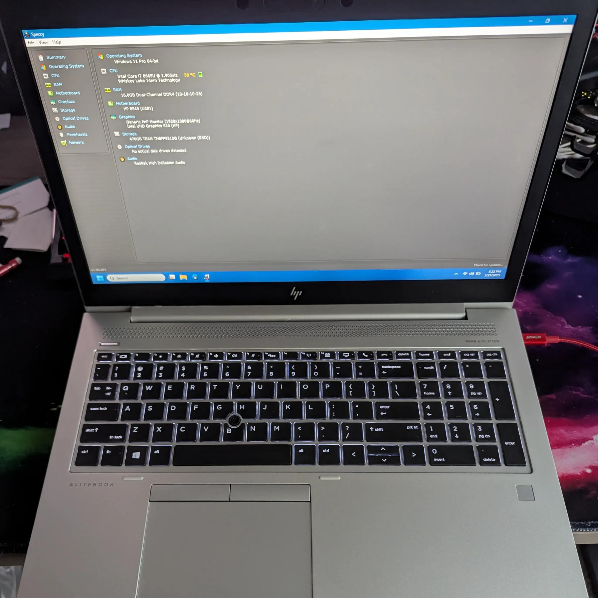 HP Elitebook 850 G6 15.6 inch Laptop With Docking Station