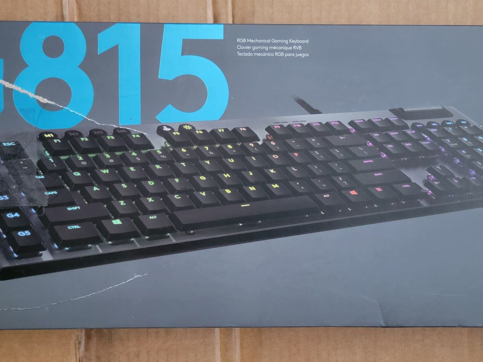 Logitech G815 RGB Mechanical Gaming Keyboard - Clicky Switches - Low Profile - Used