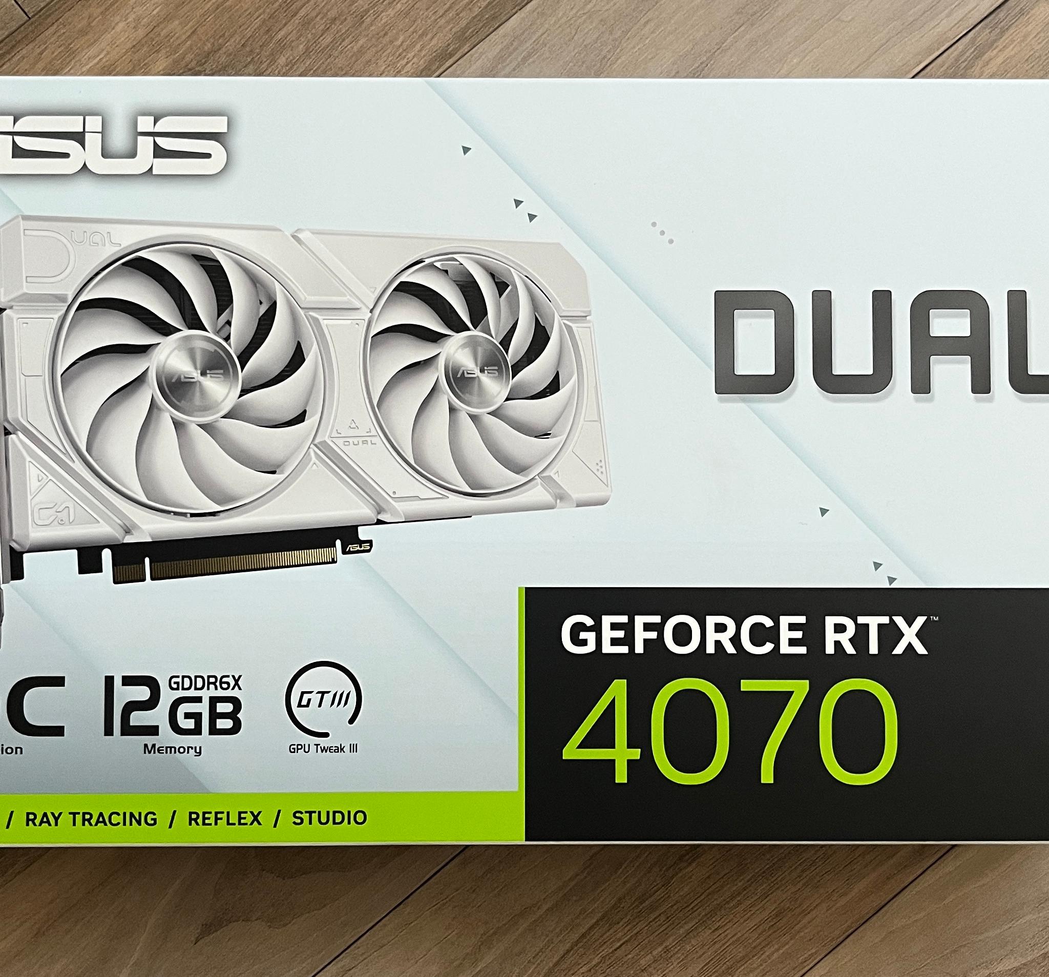 New ASUS DUAL OC GeForce RTX 4070 12GB White
