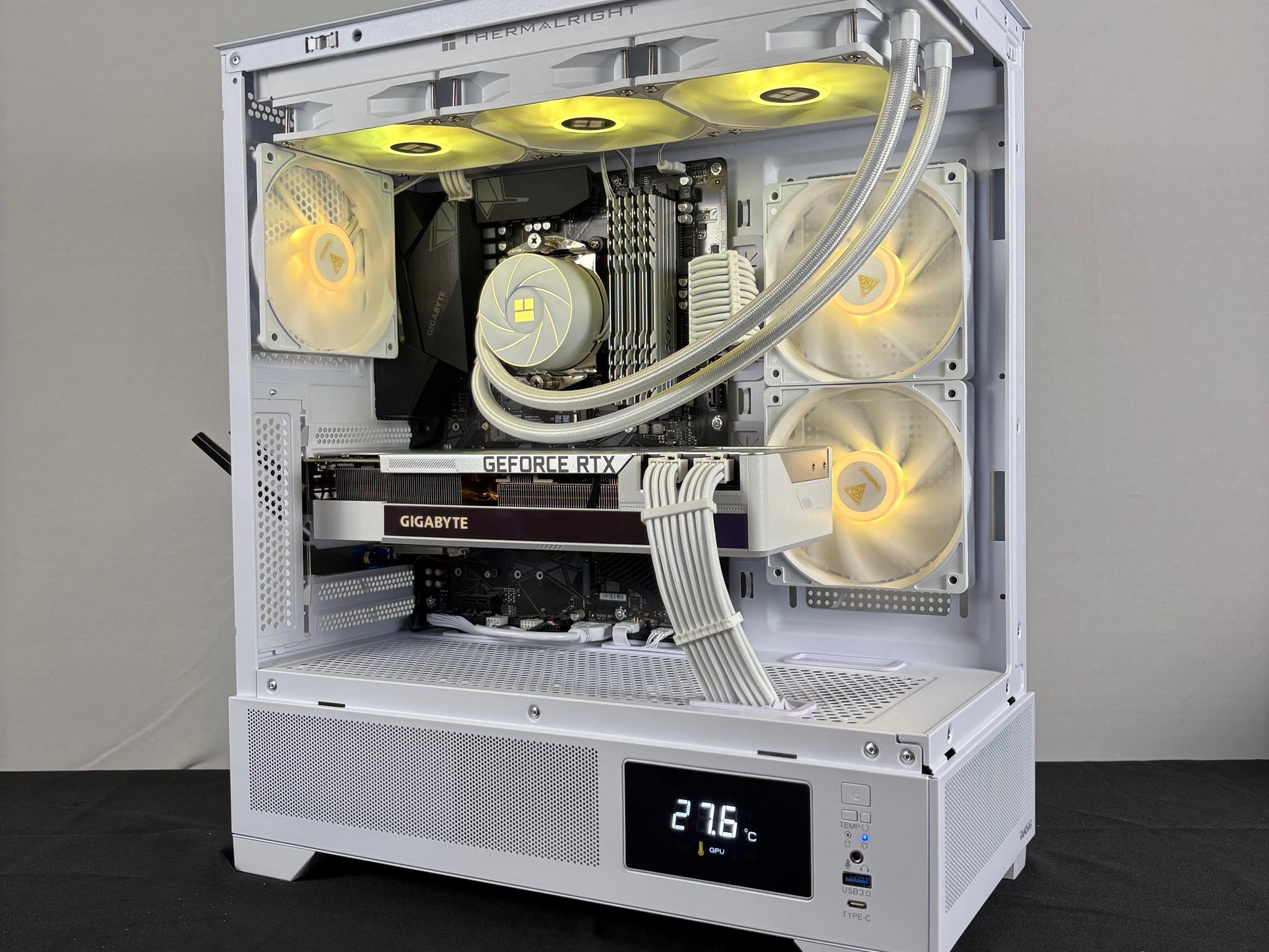 🤍 RTX 3080 + Ryzen 7 5800X Gaming/Streaming PC | 32GB DDR4 | Temperature LCD 🌡️