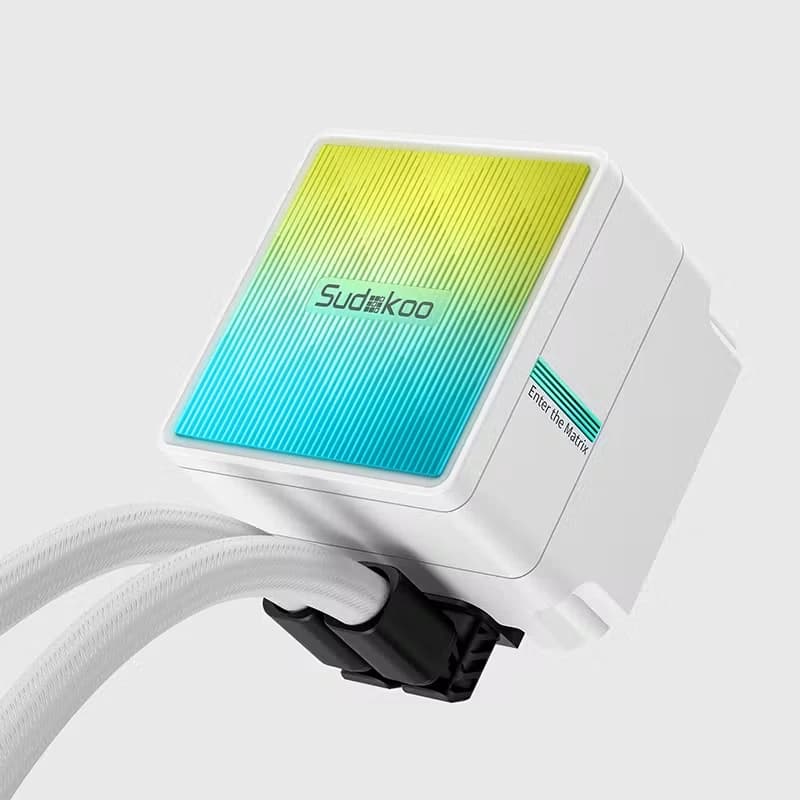SUDOKOO NEXAURA 360 White Liquid AIO CPU Cooler ARGB diamond glow