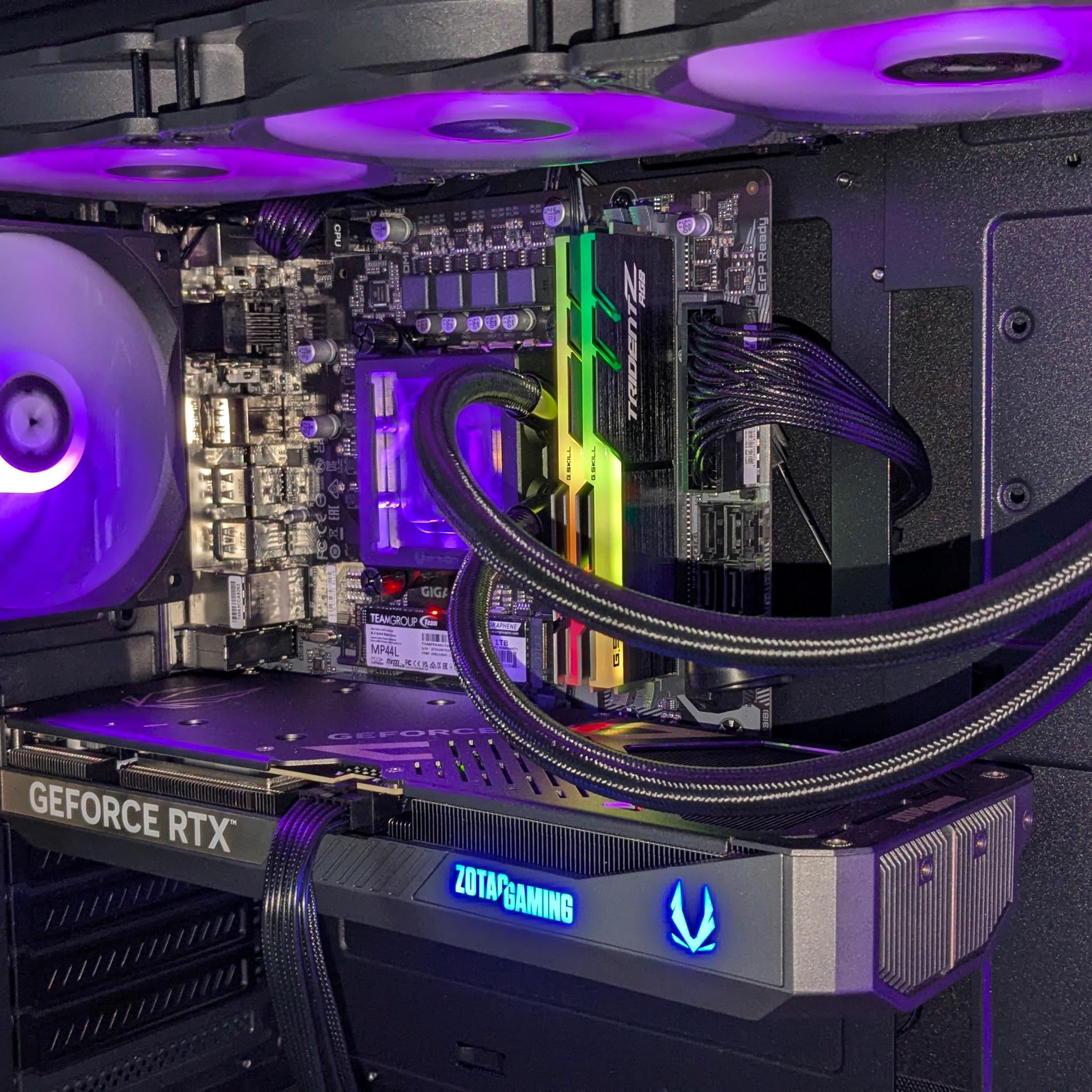 🖤Dark Flux Liquid-Cooled💧Pro Gamer PC⚫RTX 5070⚫I5-12600K⚫32GB RGB RAM⚫Windows 11 Pro