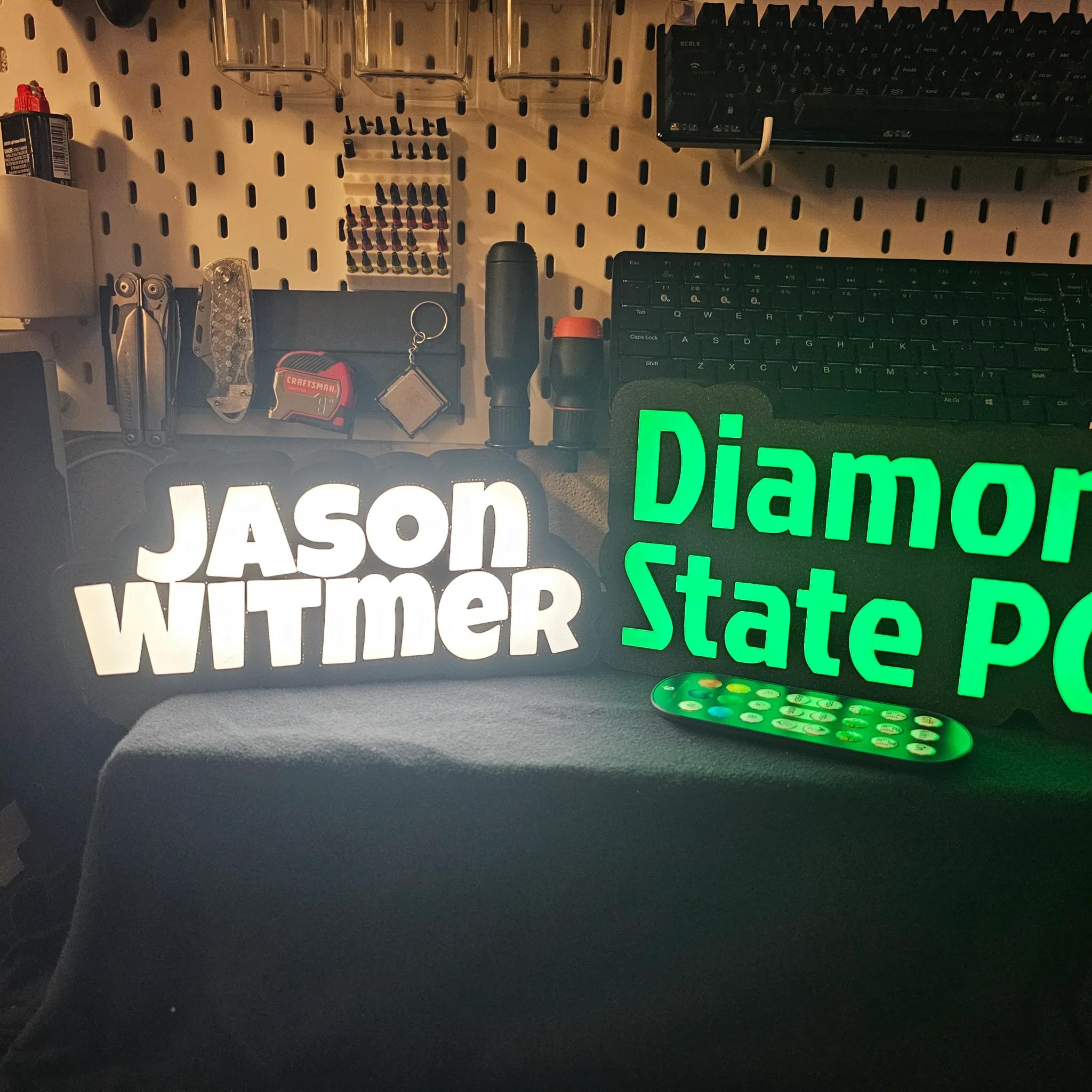Customized LED Text Signs (Gamertags, Business Signs, Etc)