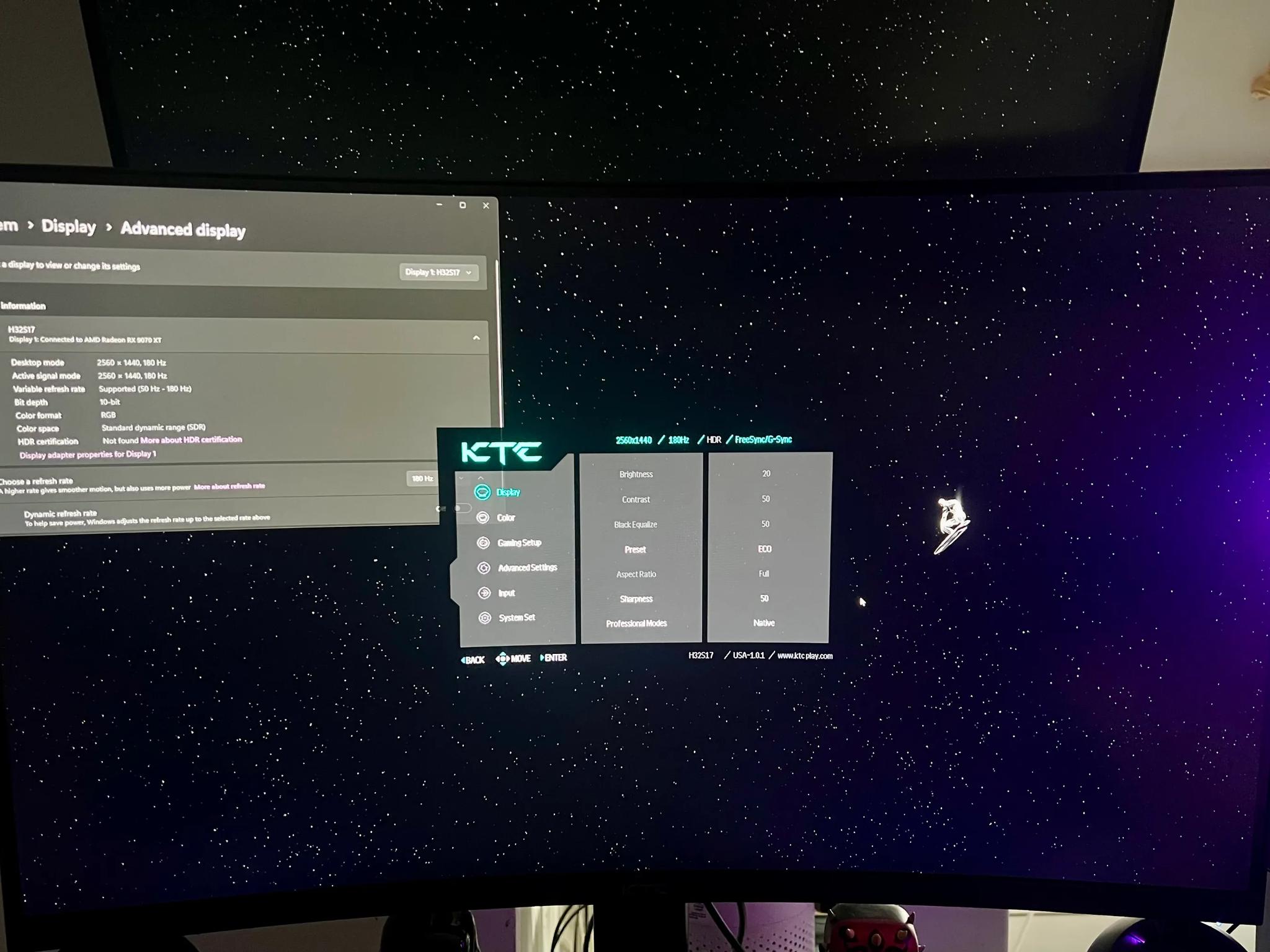 KTC 32'' Curved Gaming Monitor, 180Hz 2560x1440p (H32S17)