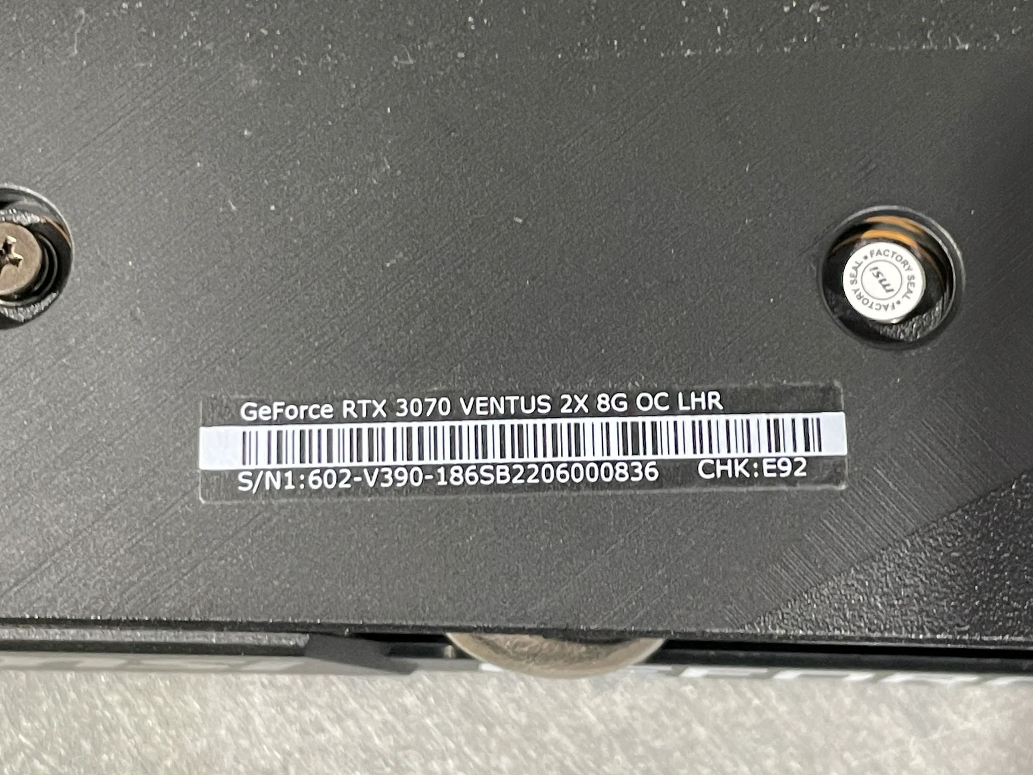 MSI RTX 3070 Ventus 2X OC LHR