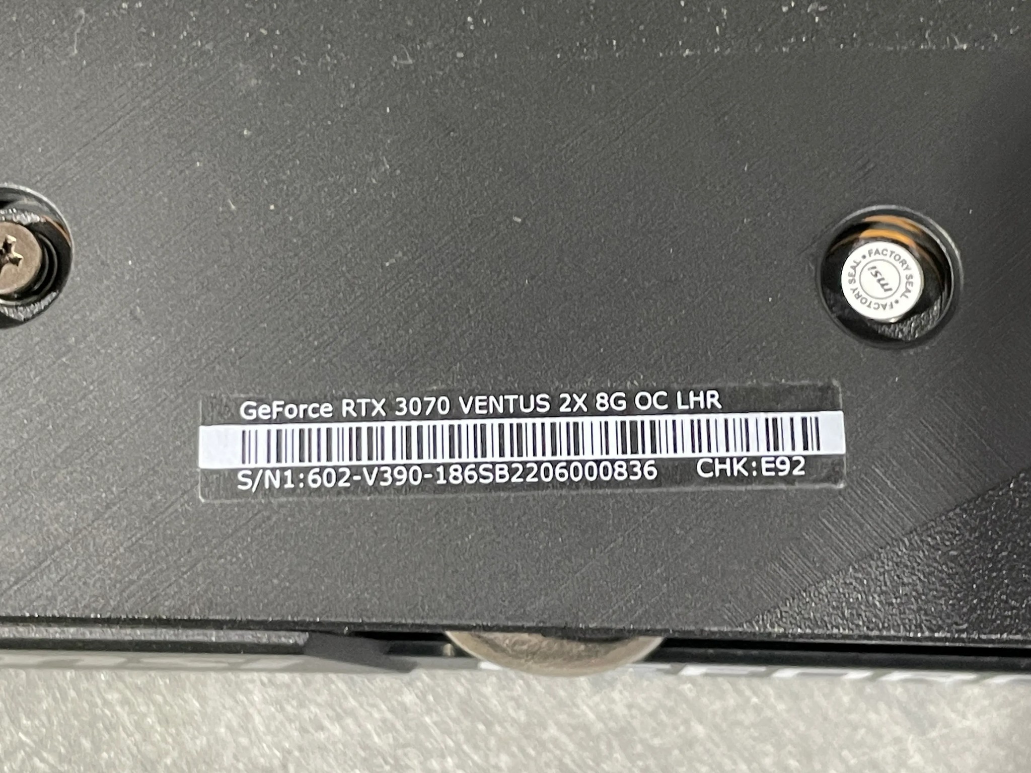 MSI RTX 3070 Ventus 2X OC LHR