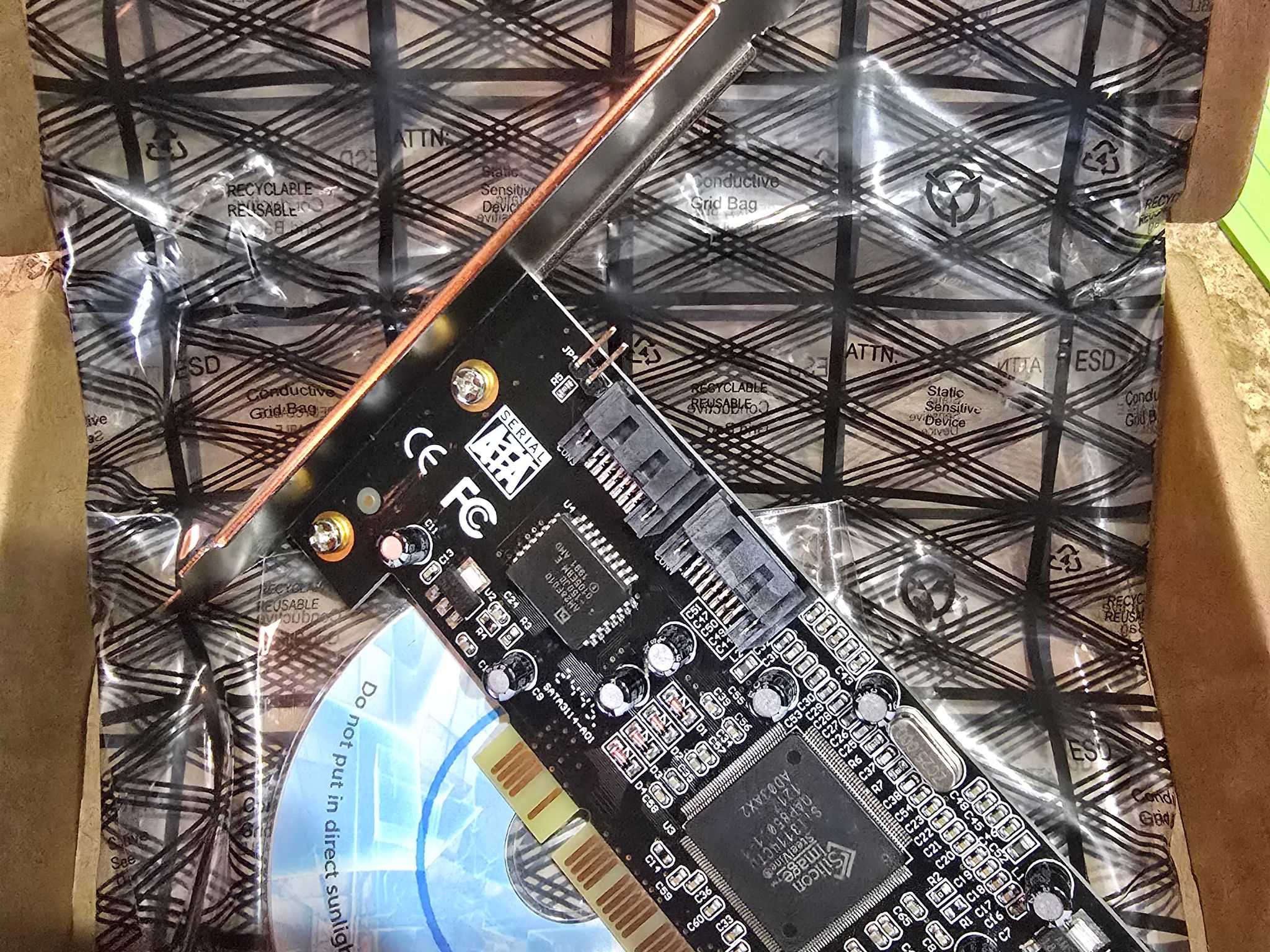 Sil3114 PCI SATA RAID Controller Card - 4 Port   1.5Gbps FOUR HARD DRIVE support / NAS