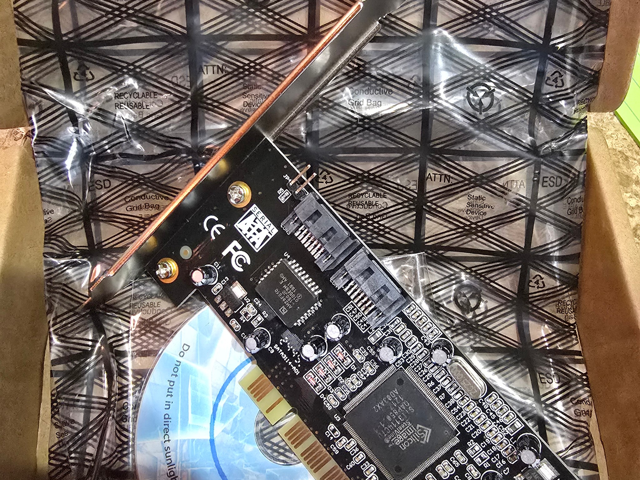 Sil3114 PCI SATA RAID Controller Card - 4 Port   1.5Gbps FOUR HARD DRIVE support / NAS
