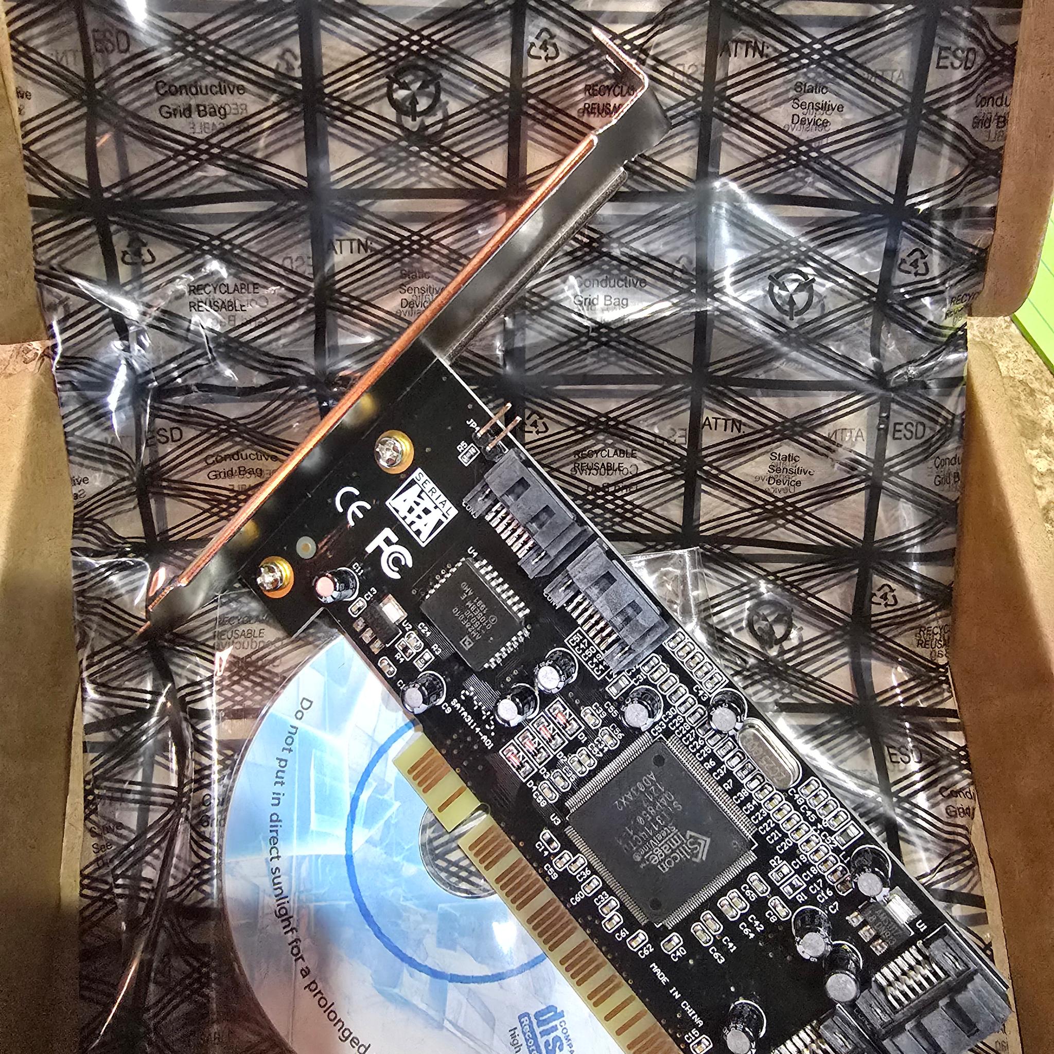 Sil3114 PCI SATA RAID Controller Card - 4 Port   1.5Gbps FOUR HARD DRIVE support / NAS