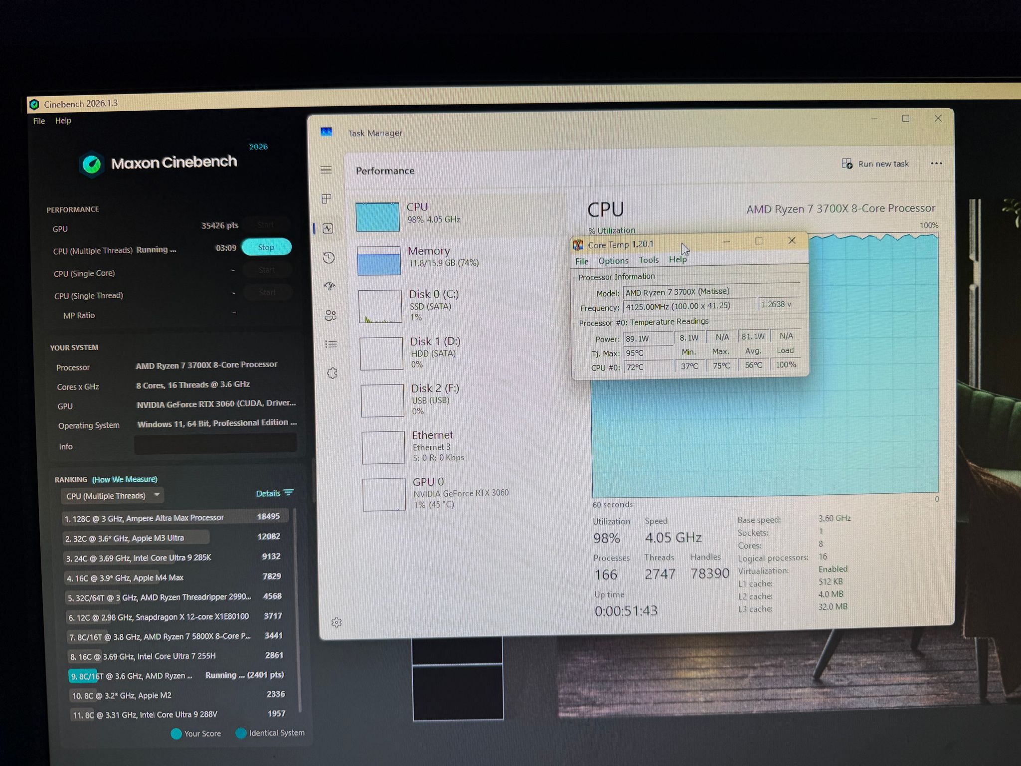 Gaming PC | RTX 3060 | Ryzen 7 3700x | 16GB DDR4 | 500GB SSD & 1TB HDD | WINDOWS 11