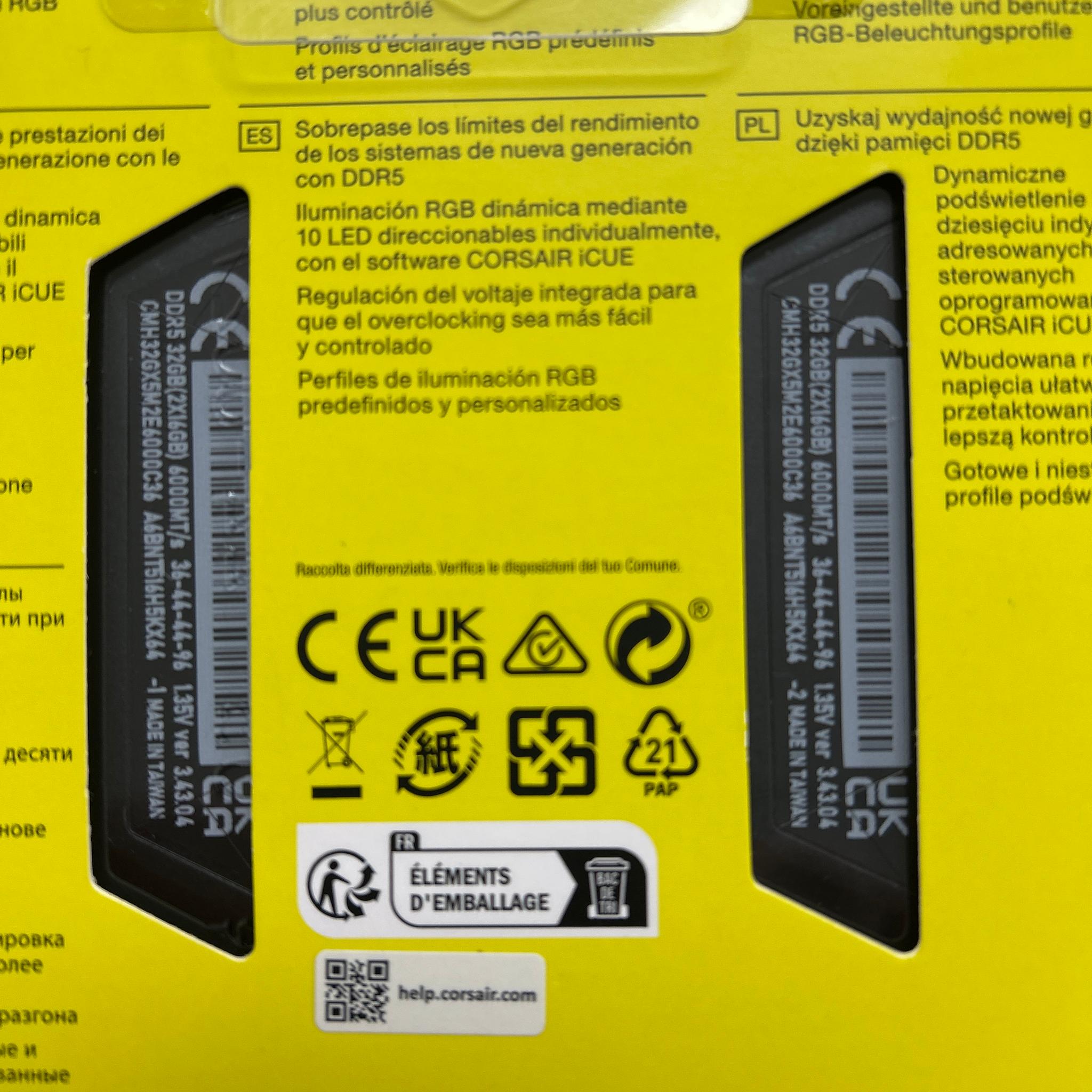 CORSAIR Vengeance RGB 32GB (2 x 16GB)