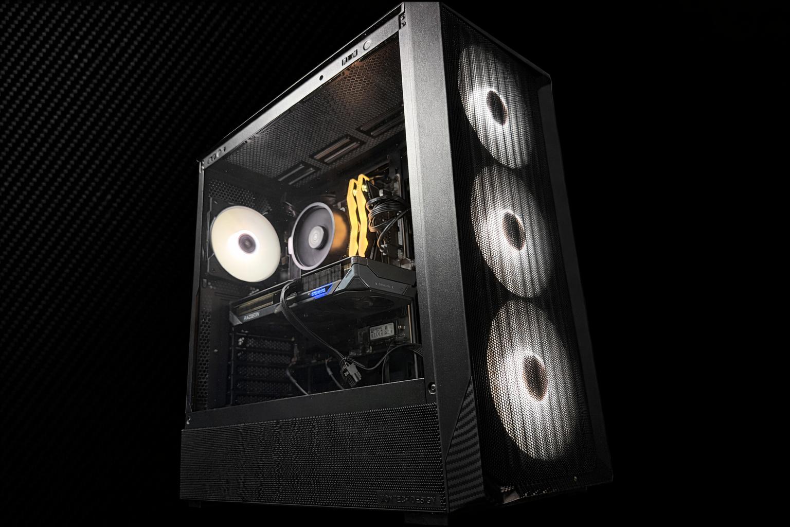 🖤⚡ CARBON 96 ⚡🖤Ryzen 5 9600X| RX 9060 XT | 16 GB DDR5| 1.25 TB NVMe| 650W PSU
