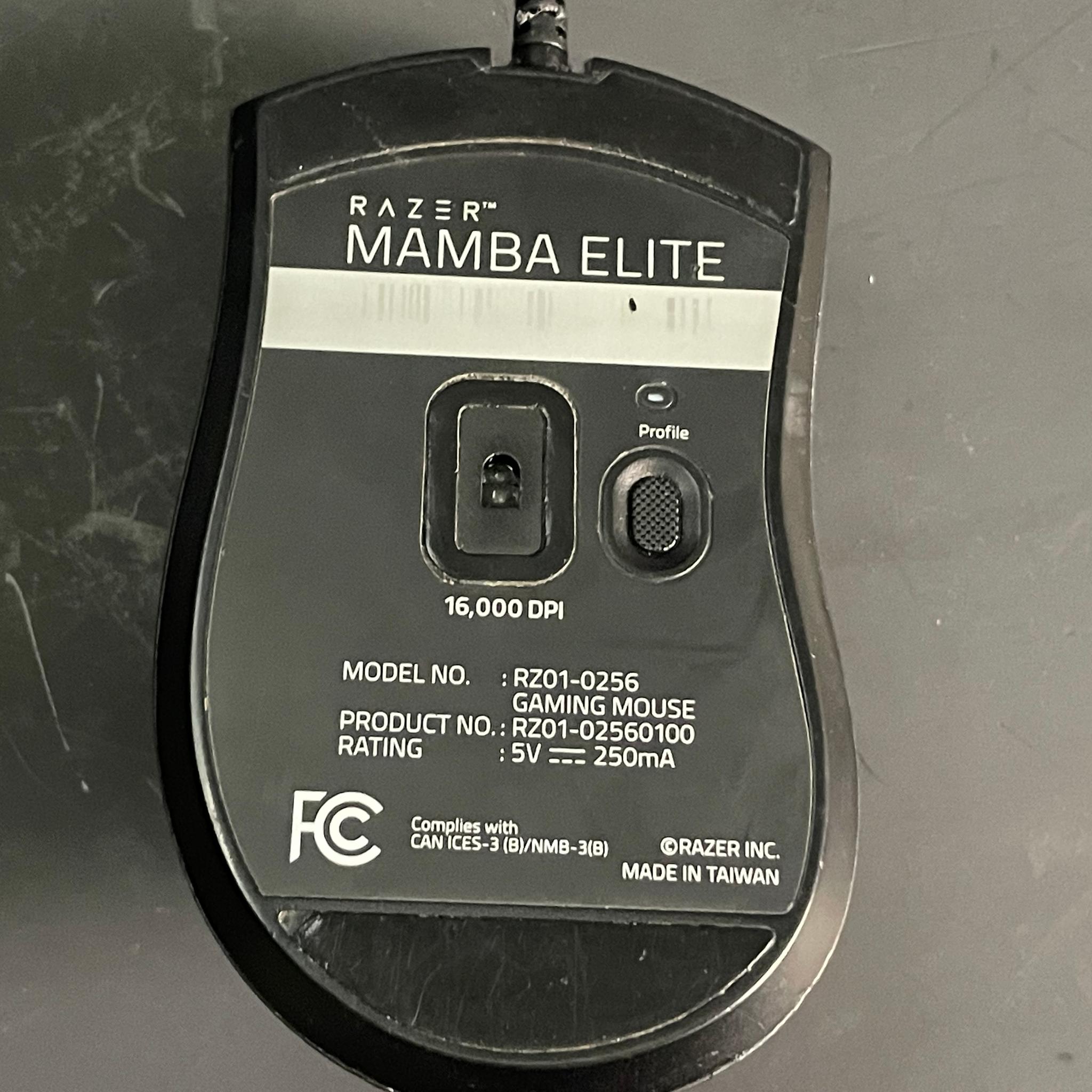 Razer Mamba Elite RZ01-02560100-R3M1 Wired Wired Gaming Mouse Black | Free Shipping